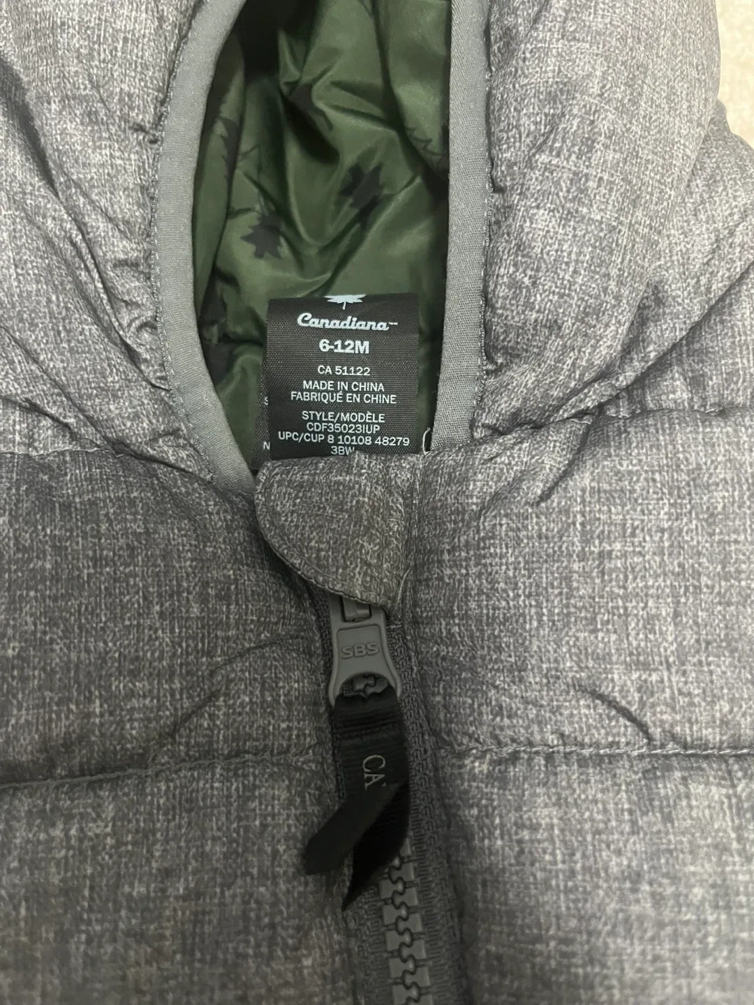 Canadiana 6-12M Grey Snowsuit image indicator(2)