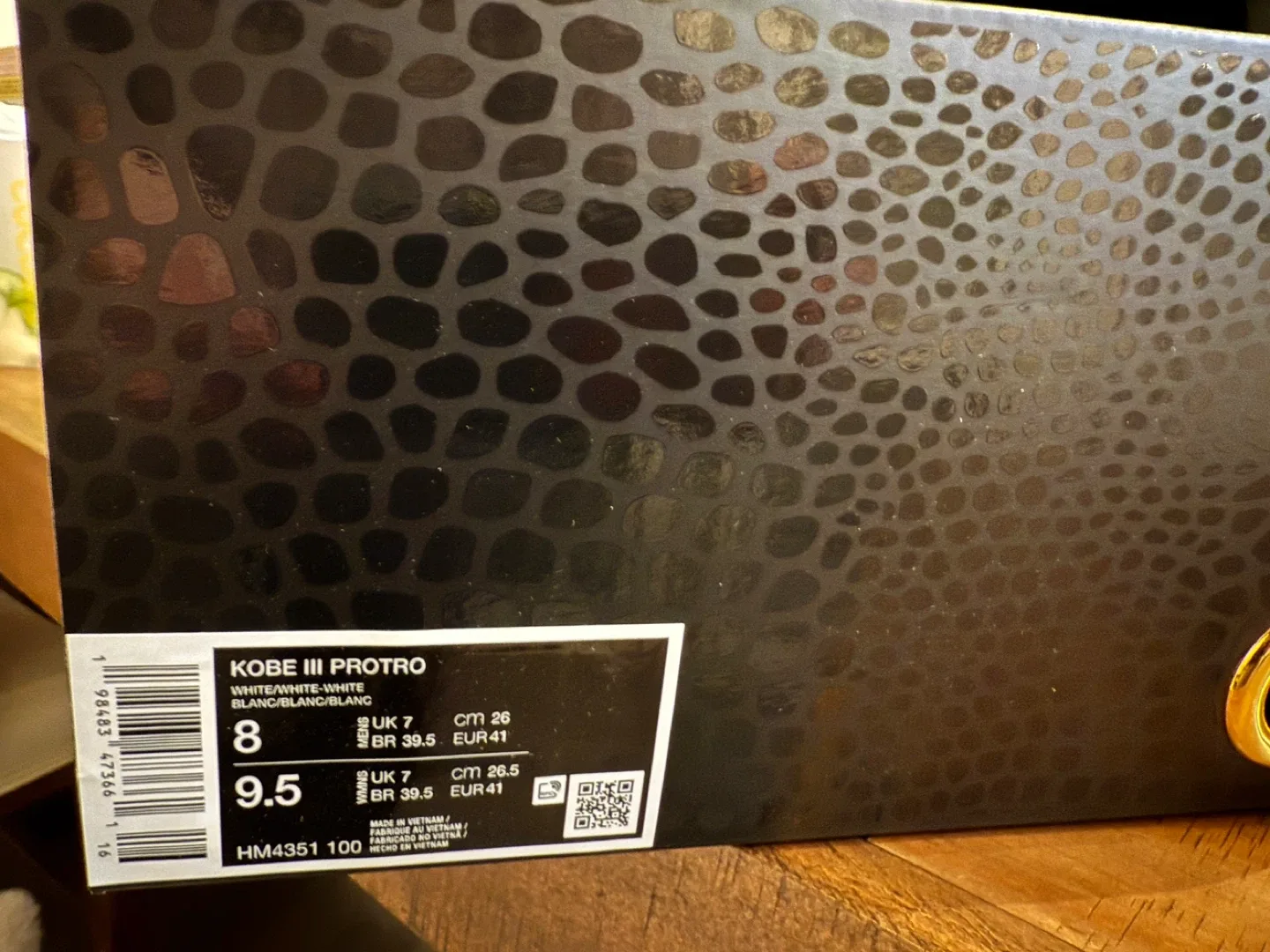 Nike Kobe III Protro White Shoes US 8 image indicator(2)