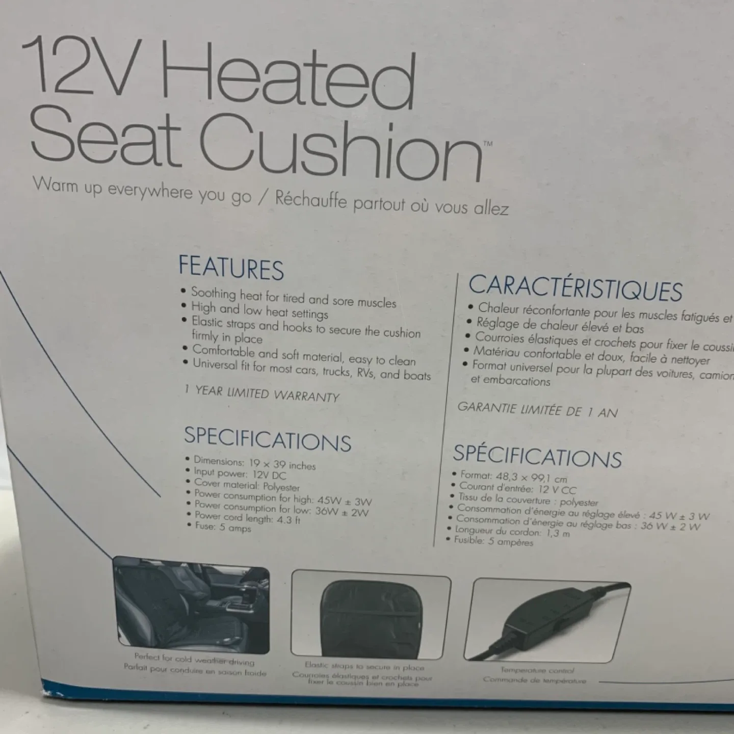 HealthMate 12V Heated Seat Cushion - Like New! image indicator(4)