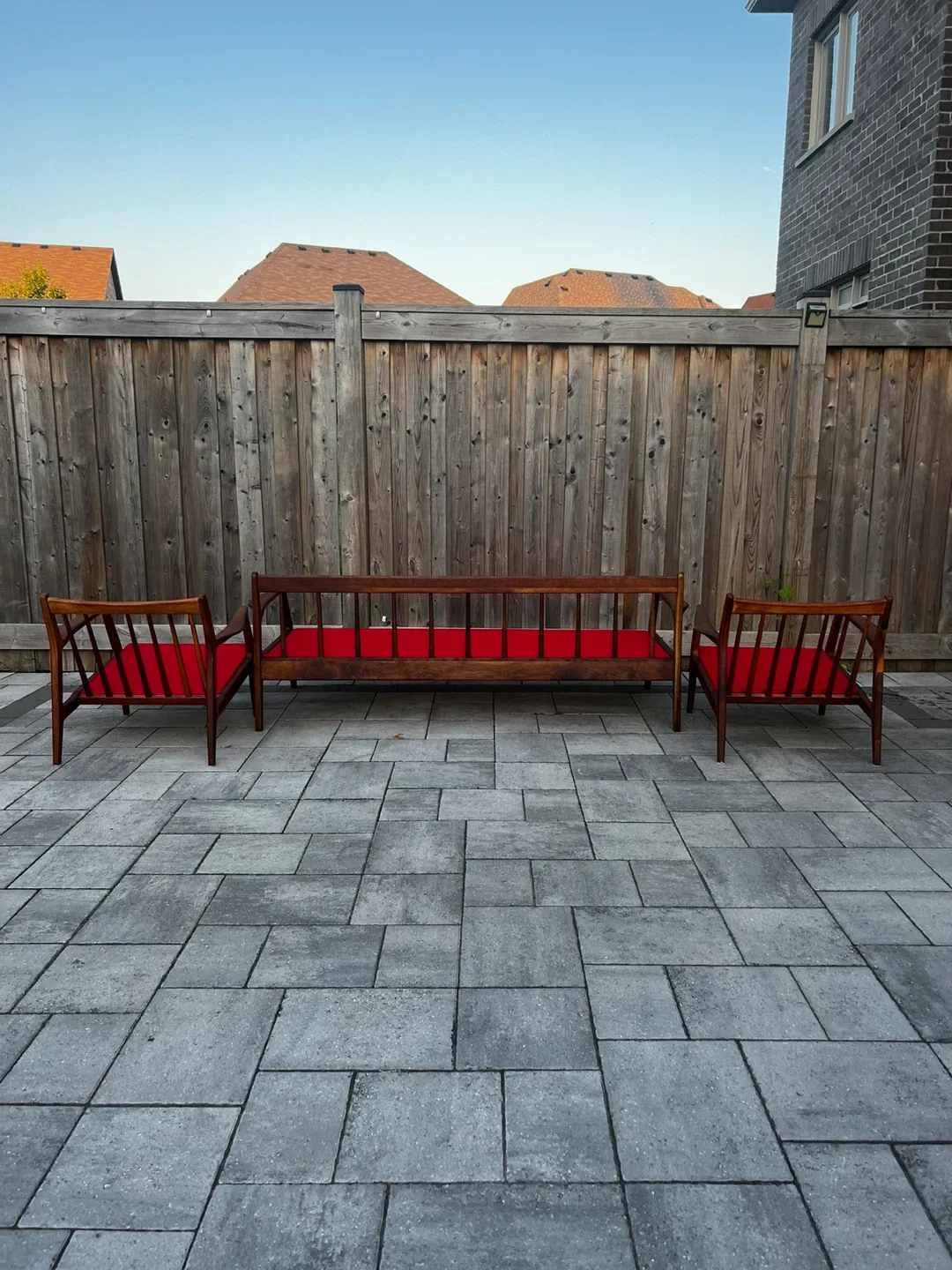 Mcm Danish Teak Sofa and 2 Chairs image indicator(8)