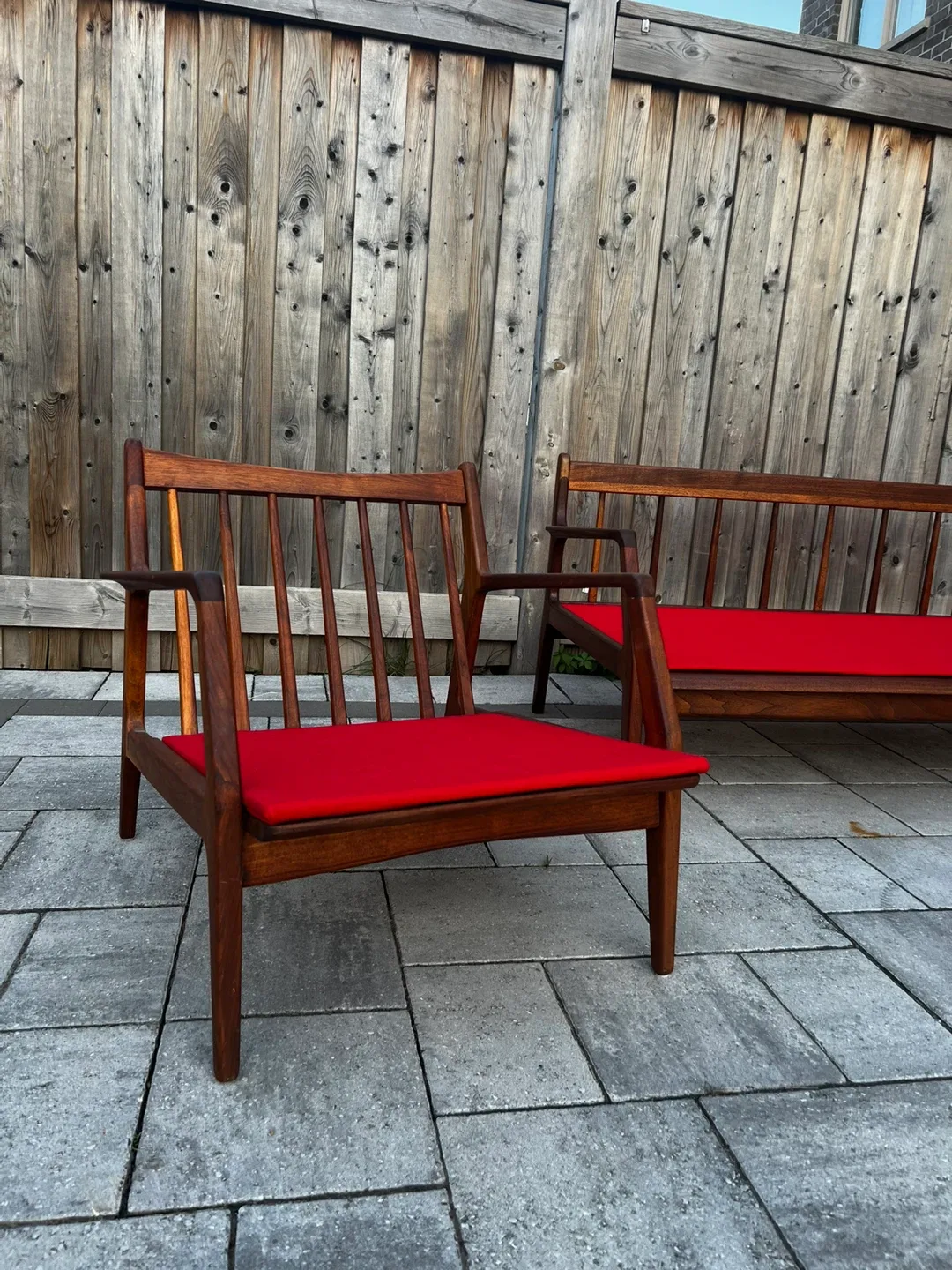 Mcm Danish Teak Sofa and 2 Chairs image indicator(10)