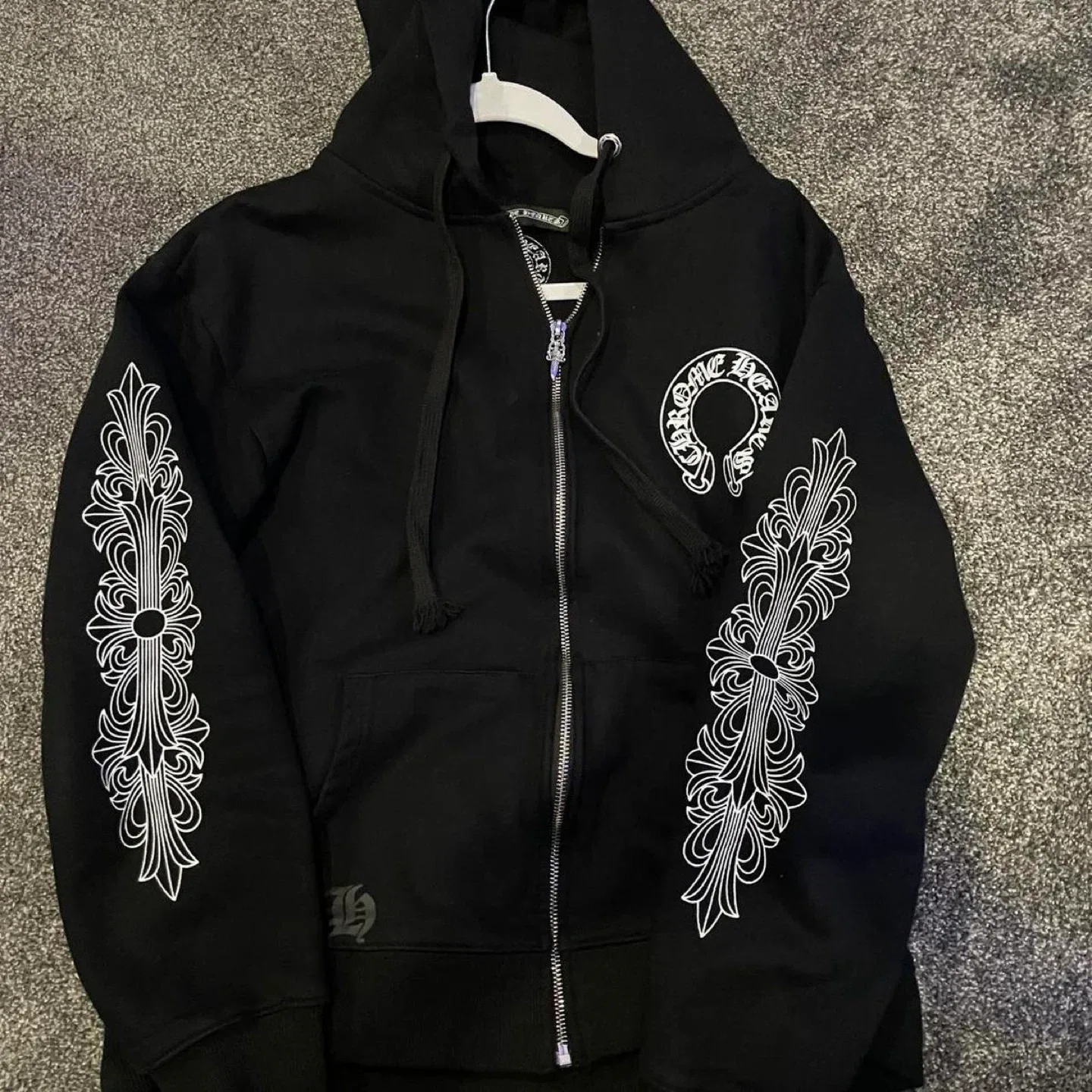 Chrome Hearts Black Zip-Up Hoodie thumbnail