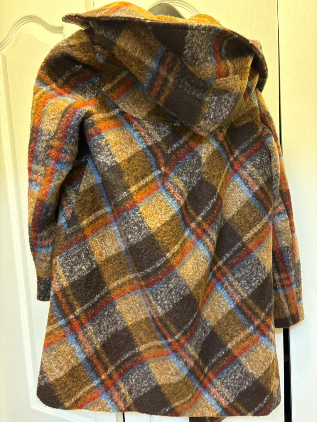 Plaid Hooded Coat - Size small.  🥕 image indicator(2)