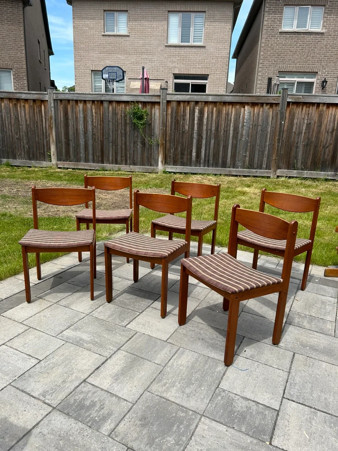 Set of 6 Mcm TeakVintage Dining Chairs image indicator(4)