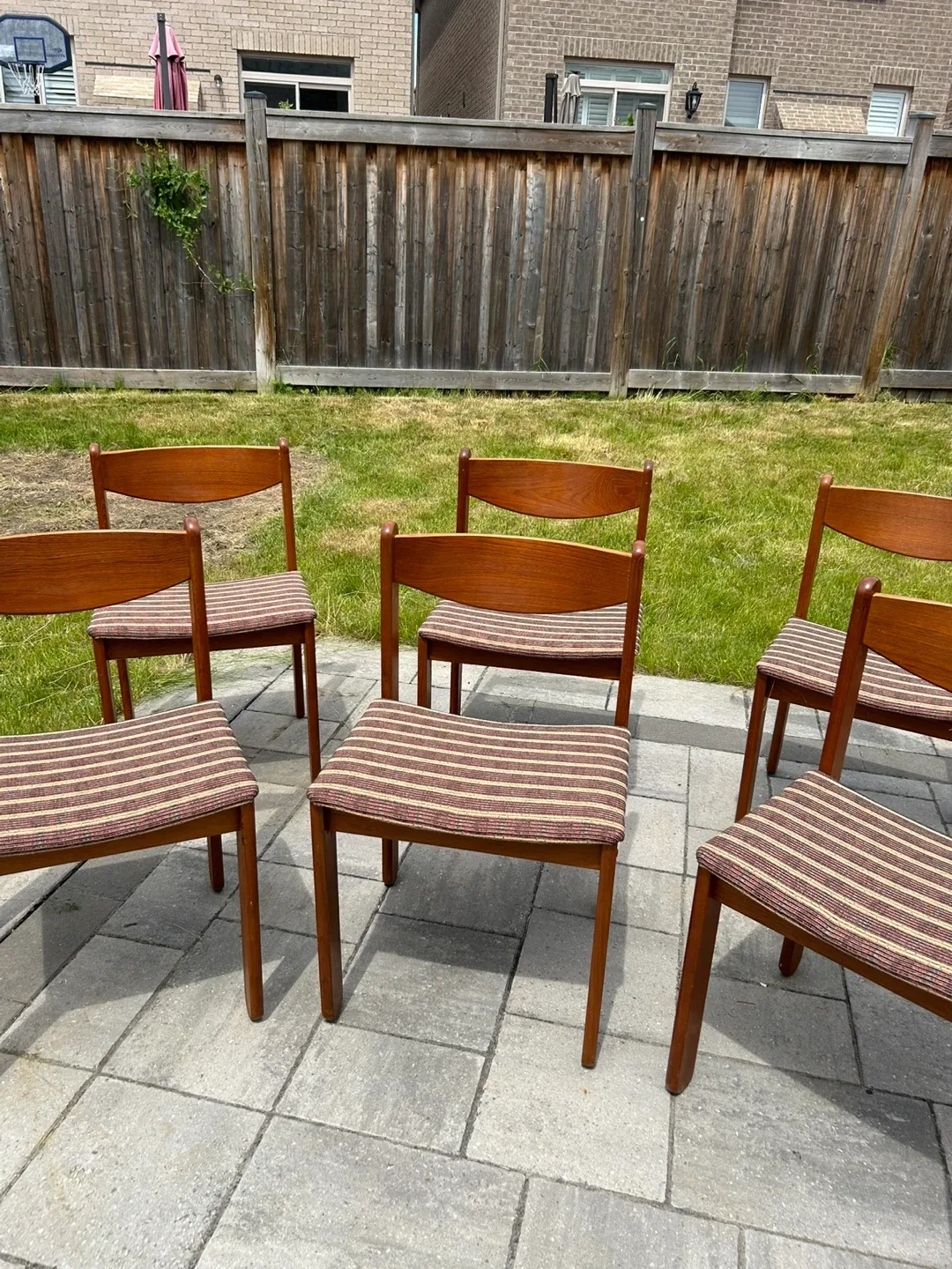 Set of 6 Mcm TeakVintage Dining Chairs image indicator(2)