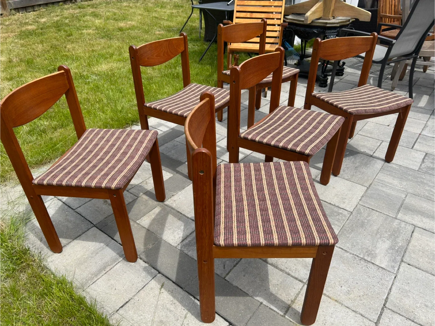 Set of 6 Mcm TeakVintage Dining Chairs image indicator(6)