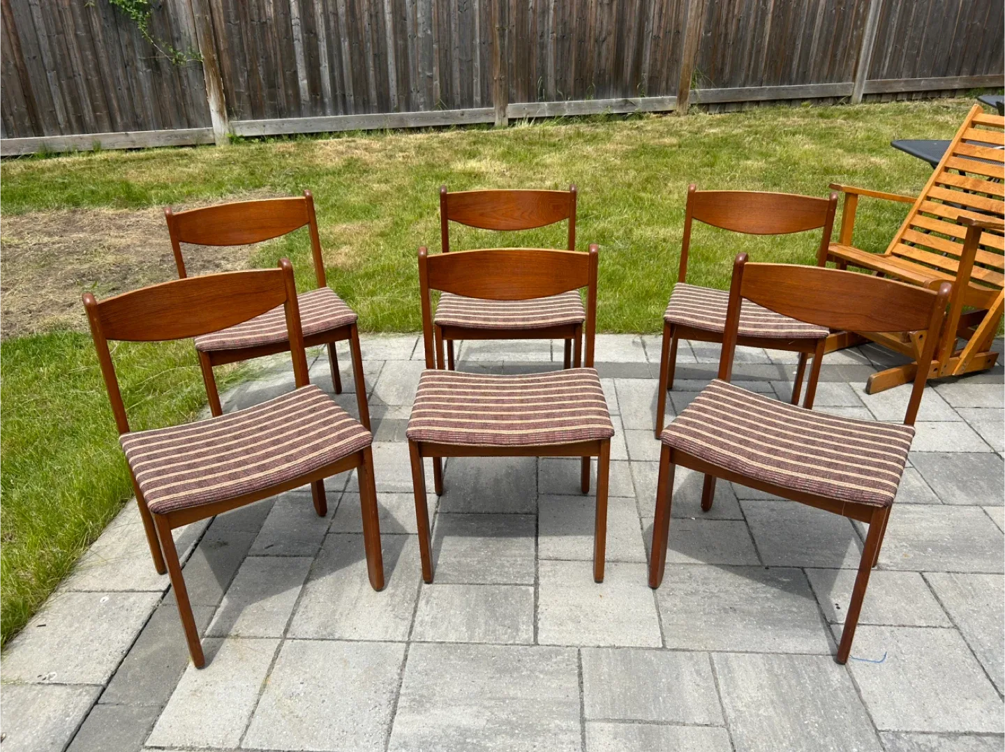 Set of 6 Mcm TeakVintage Dining Chairs image indicator(5)