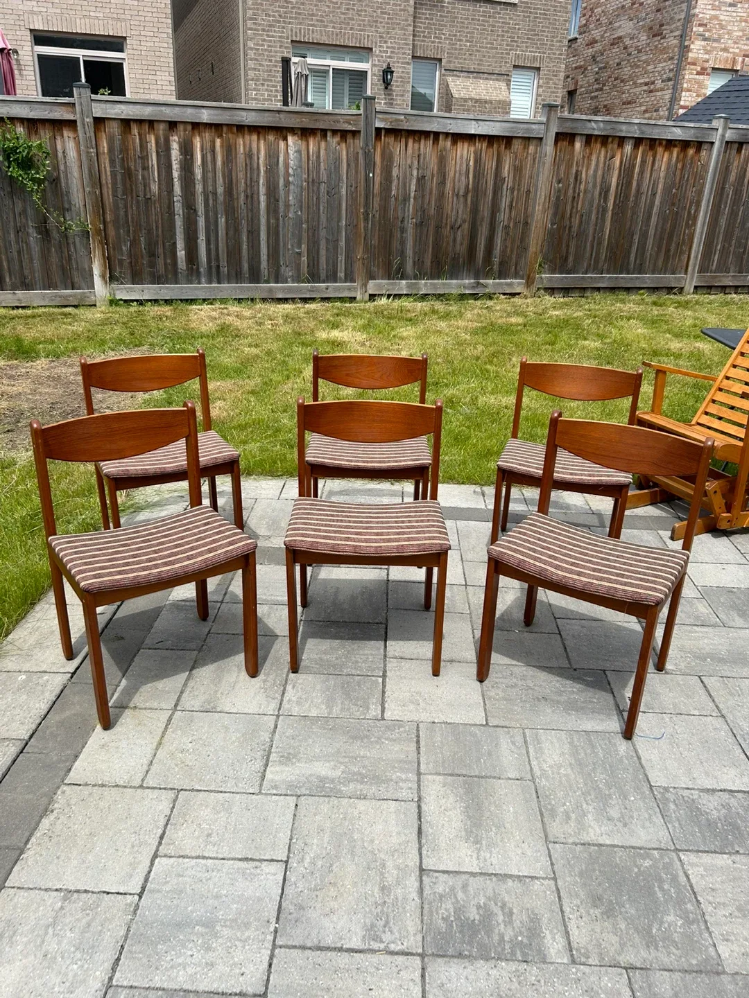 Set of 6 Mcm TeakVintage Dining Chairs image indicator(7)