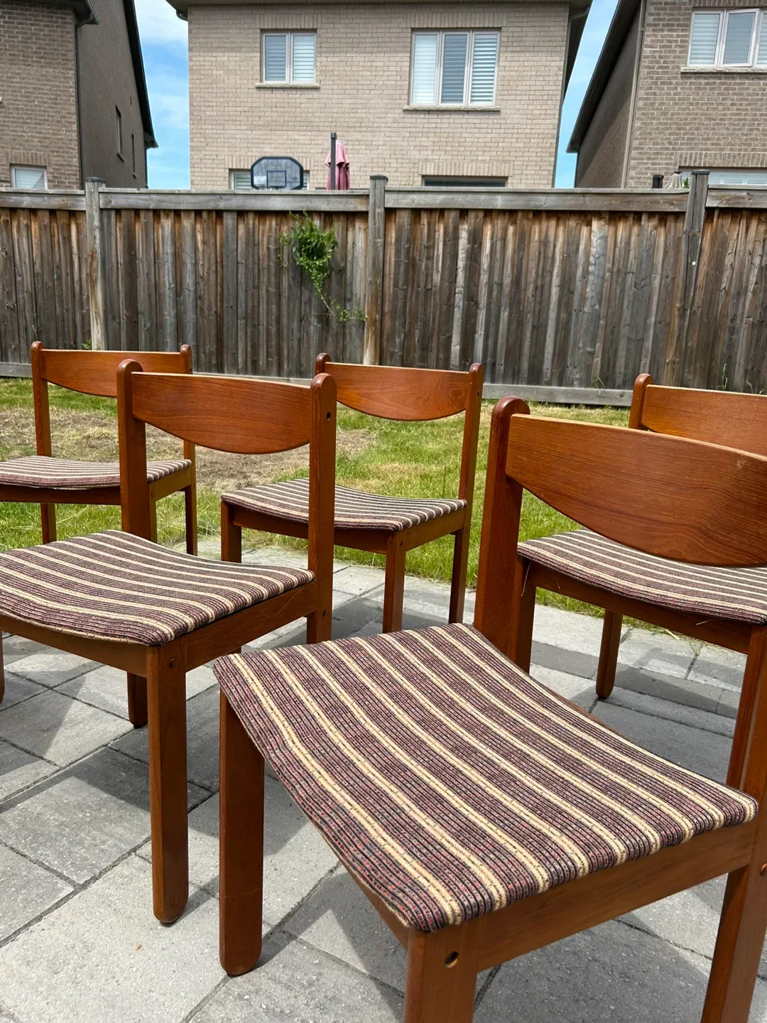 Set of 6 Mcm TeakVintage Dining Chairs image indicator(9)