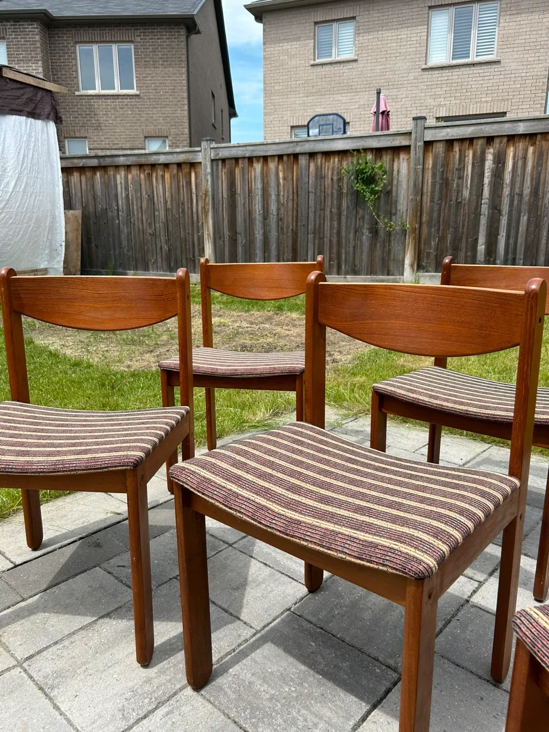 Set of 6 Mcm TeakVintage Dining Chairs image indicator(10)