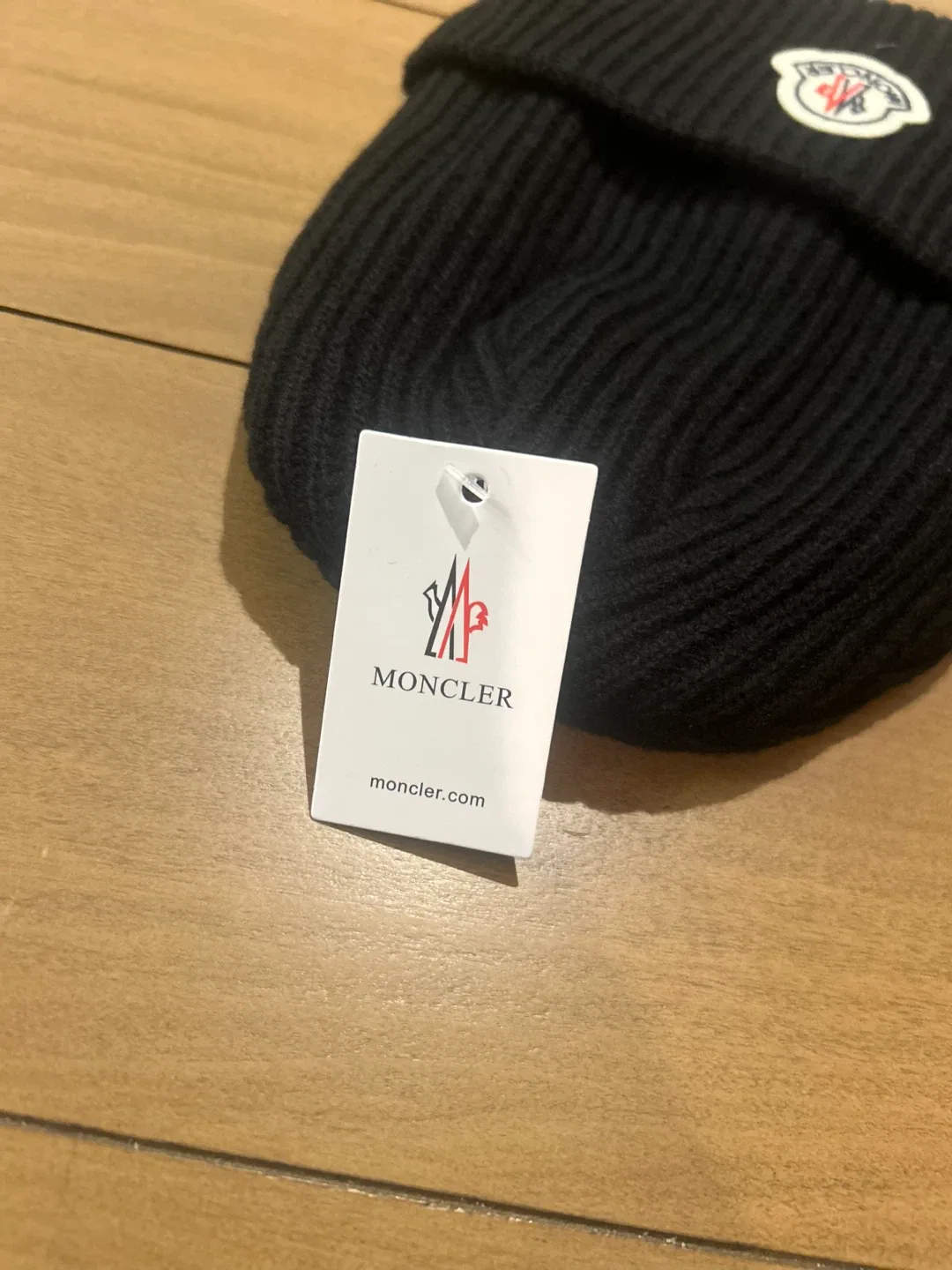 Moncler Black Wool Beanie - New with Tags image indicator(2)