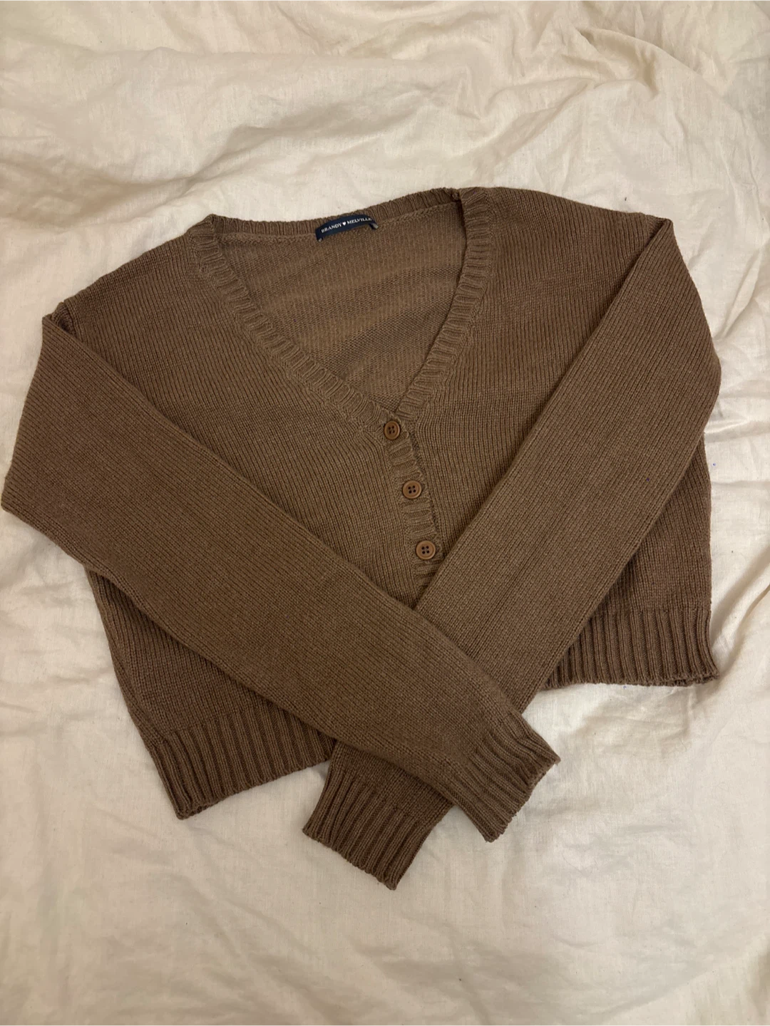 Brandy Melville Brown Knitted Cardigan