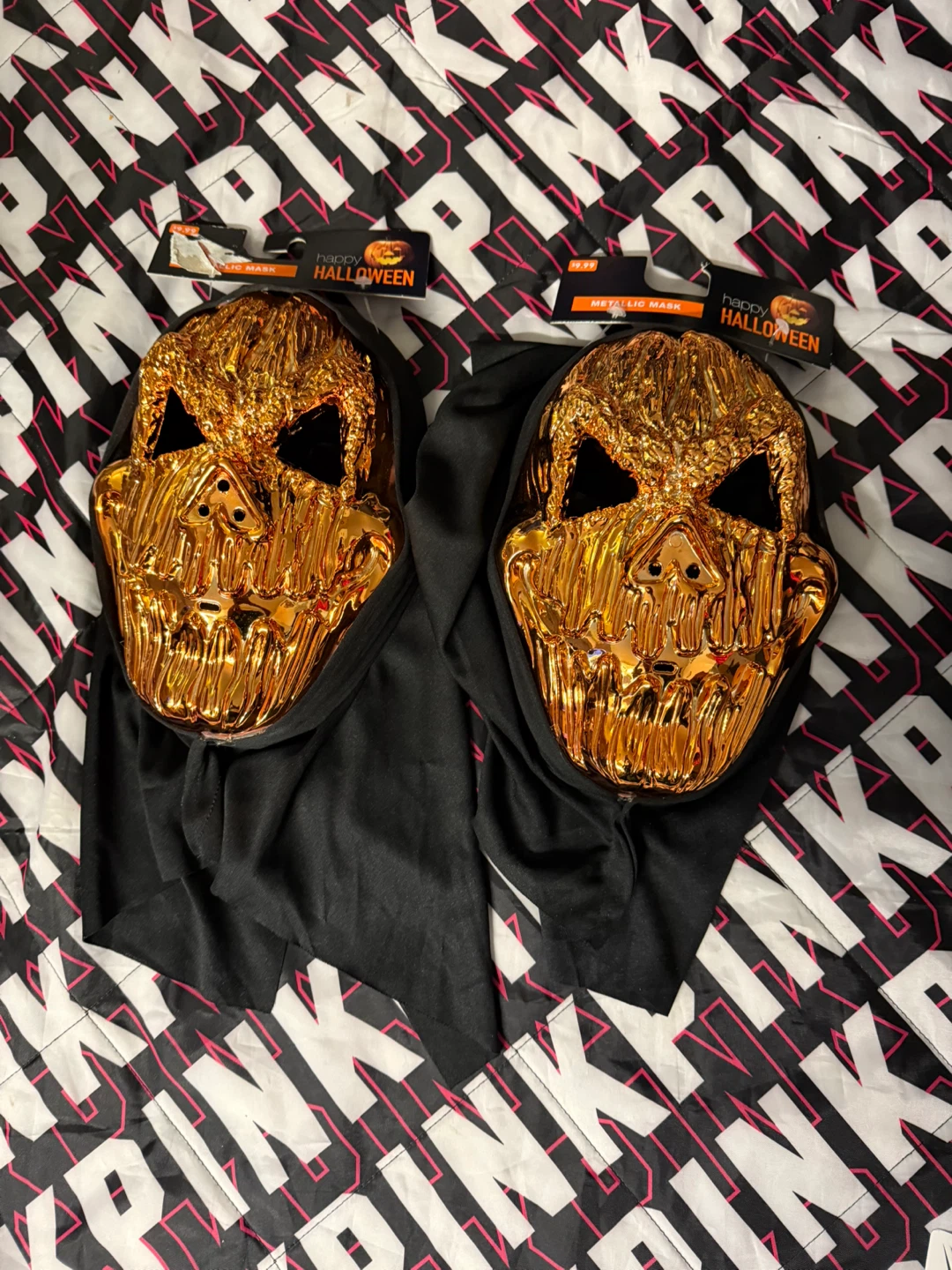 Happy Halloween Metallic Mask