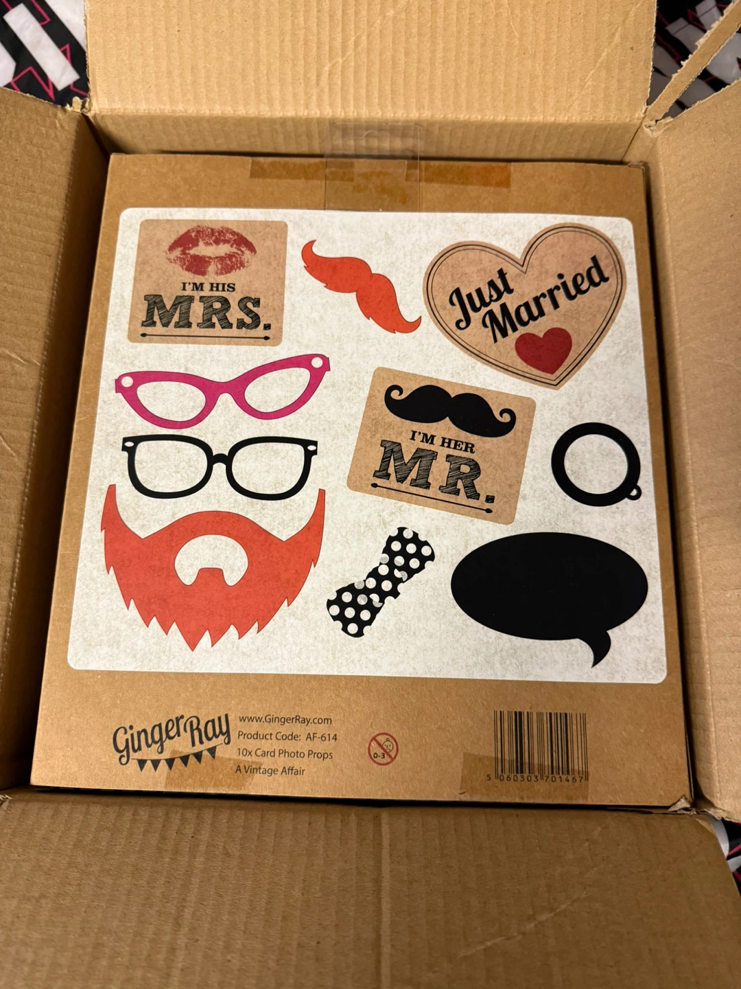 Ginger Ray Photo Booth Kit - 10 Vintage Props - photo 2