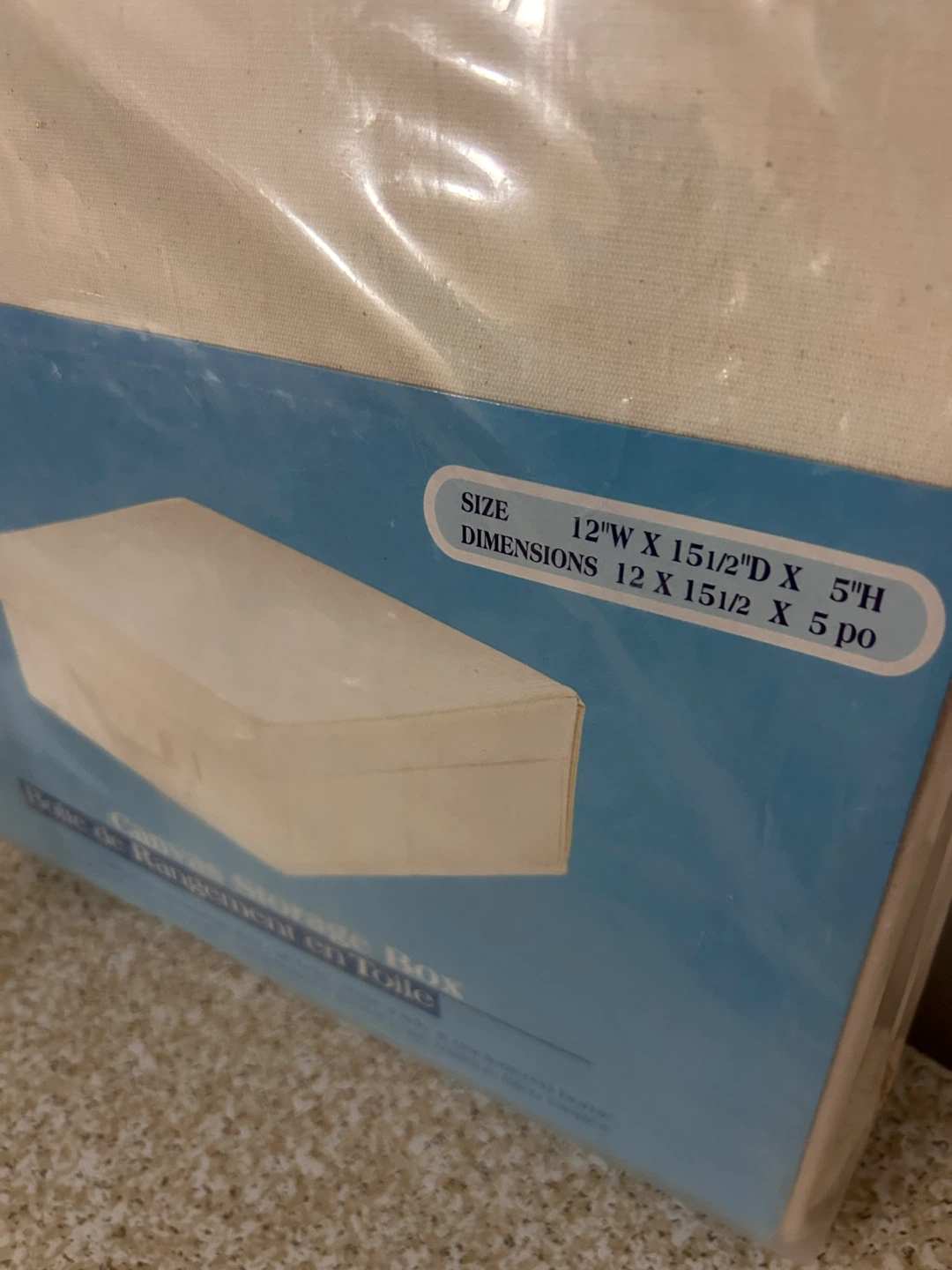 Canvas Storage Box 12"x15 1/2"x5" New in Package - photo 4