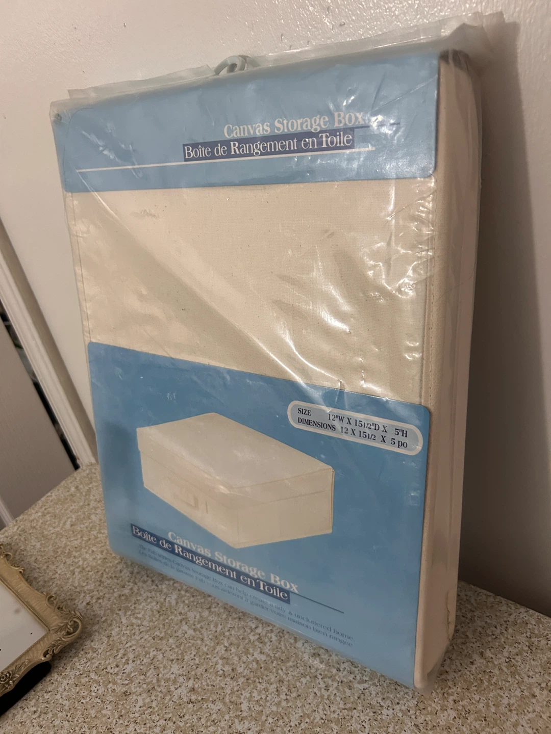 Canvas Storage Box 12"x15 1/2"x5" New in Package