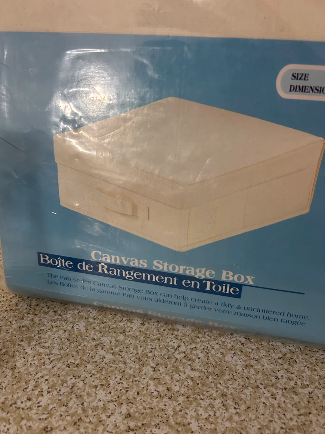 Canvas Storage Box 12"x15 1/2"x5" New in Package - photo 3