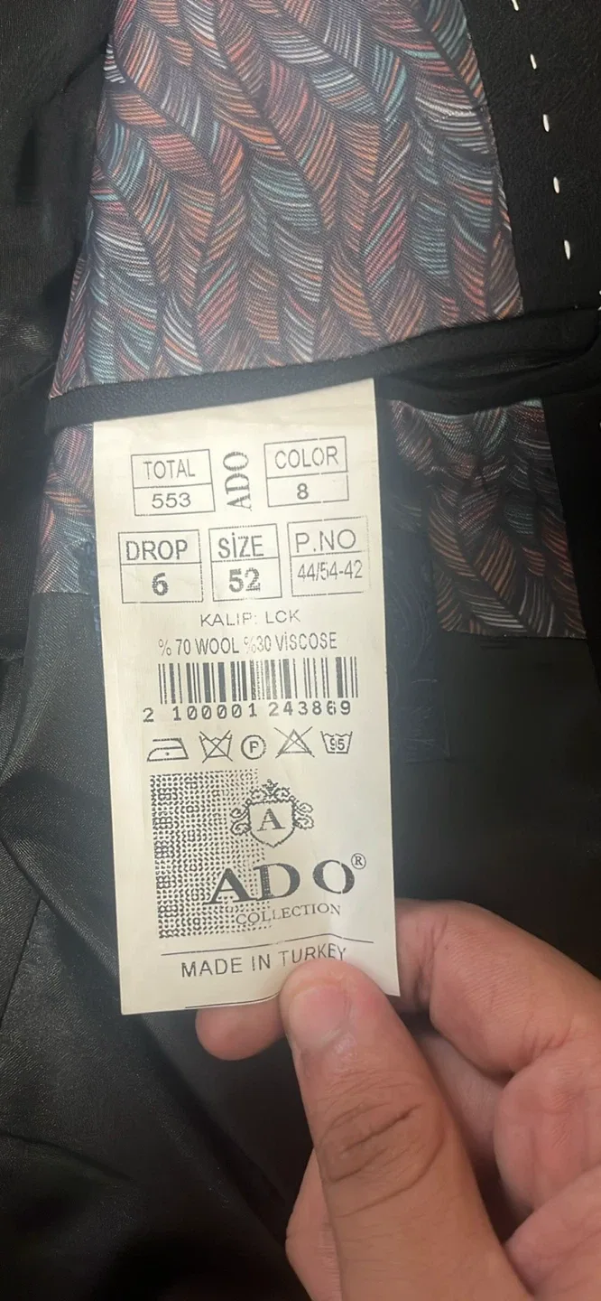 ADO Black Suit, Size 52 image indicator(5)