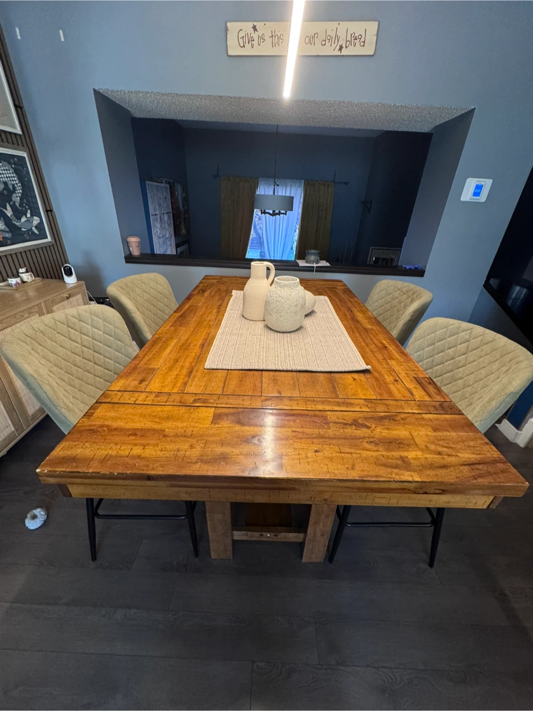 Wood Dining Table with 4 Chairs - photo 3