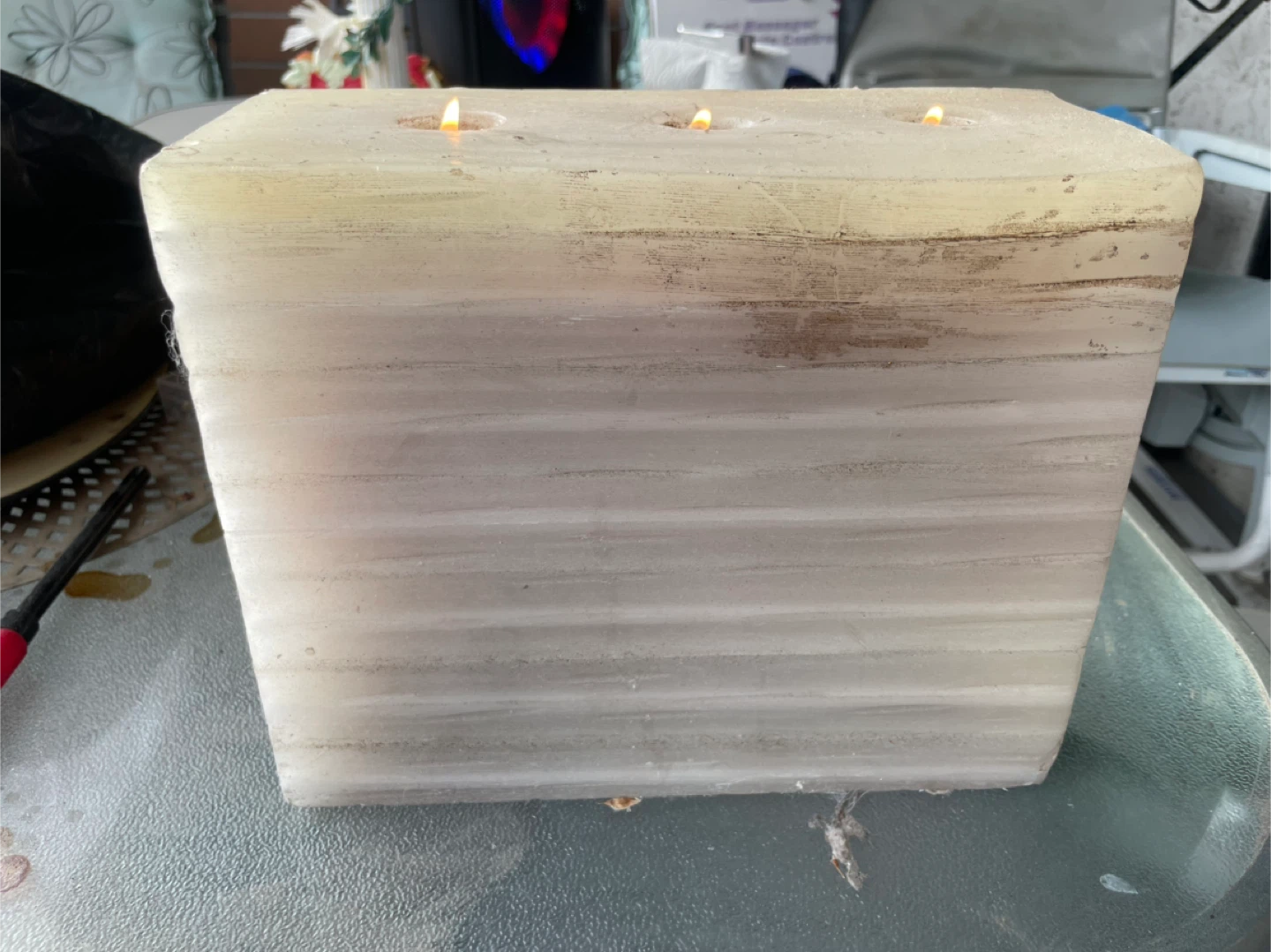 Large Pillar Candle - Three Wick - photo 2