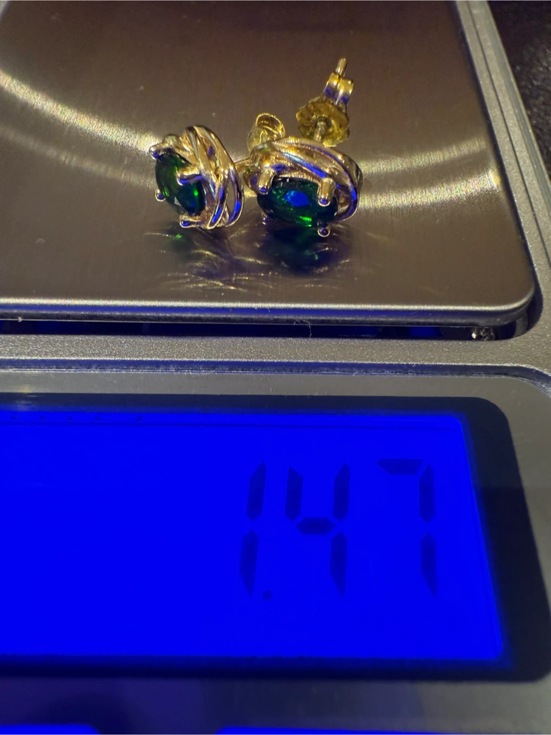 Natural Diopside S925 Silver Earrings - photo 2