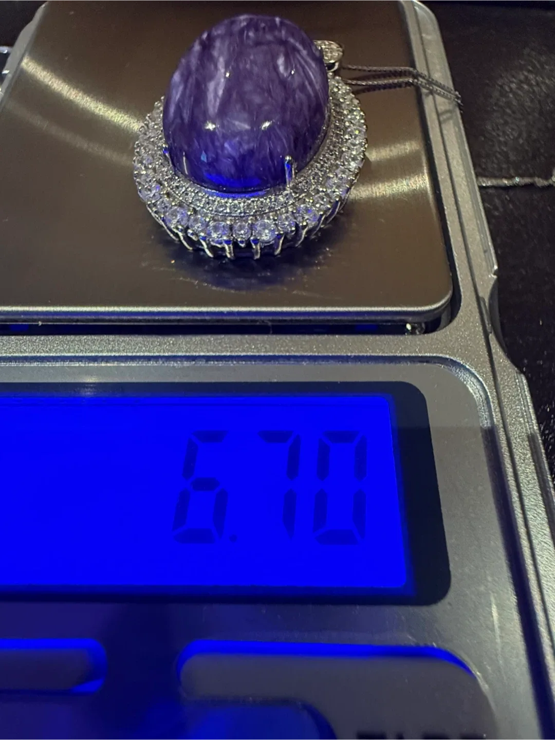 Natural Purple Charoite S925 Silver Pendant image indicator(2)