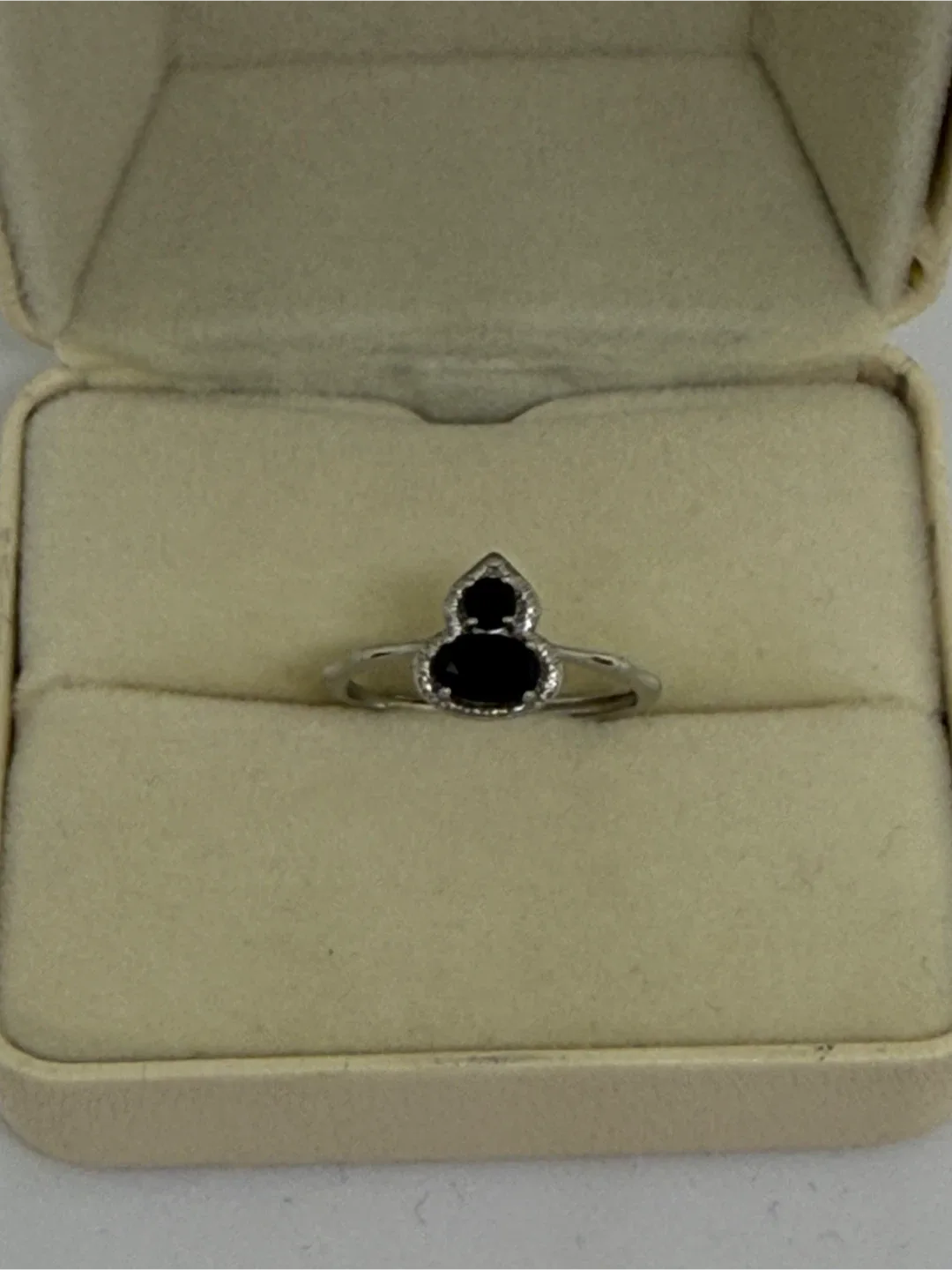 Natural Black Spinel S925 Silver Ring thumbnail