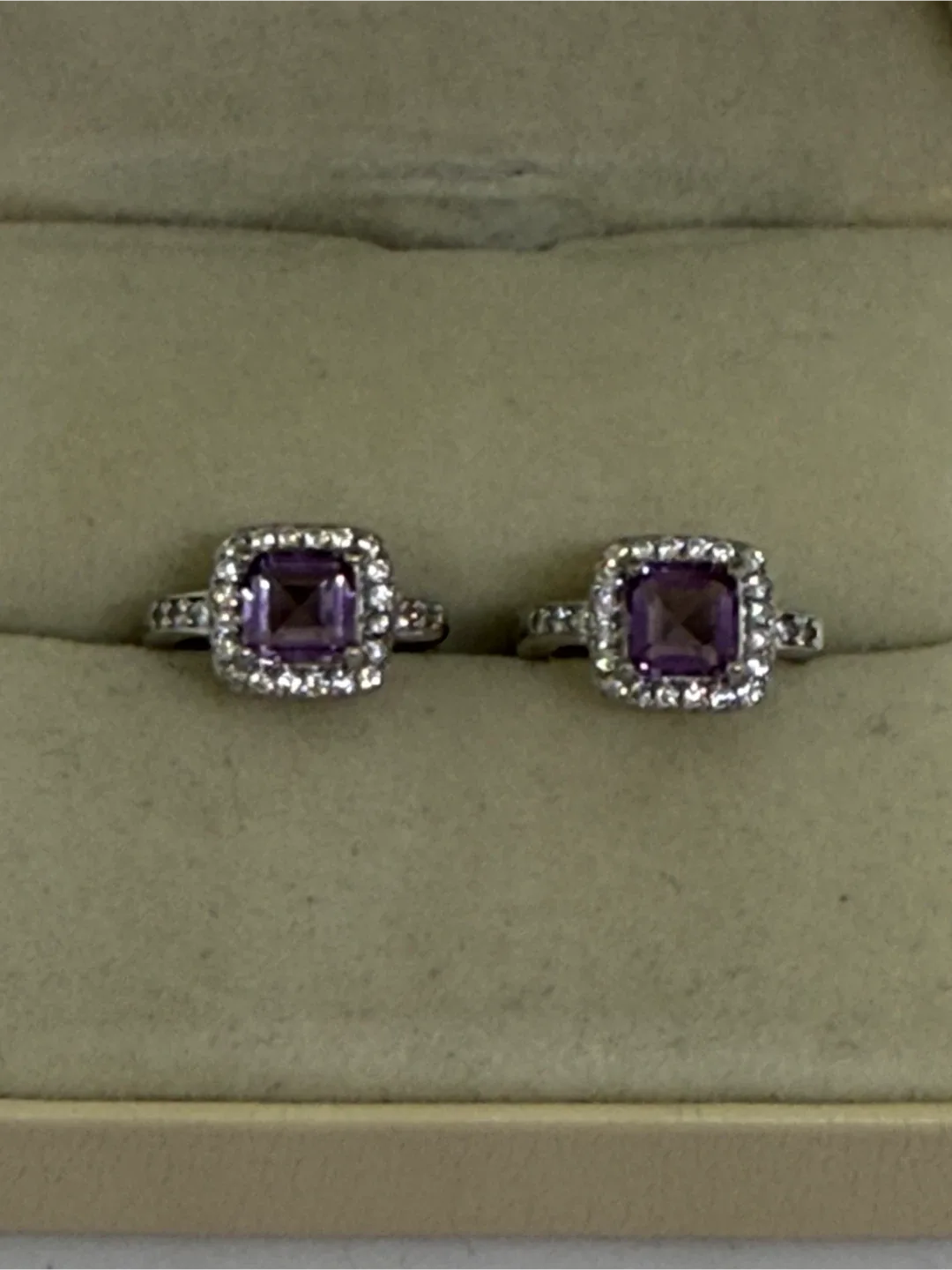 Natural Amethyst S925 Silver Earrings thumbnail