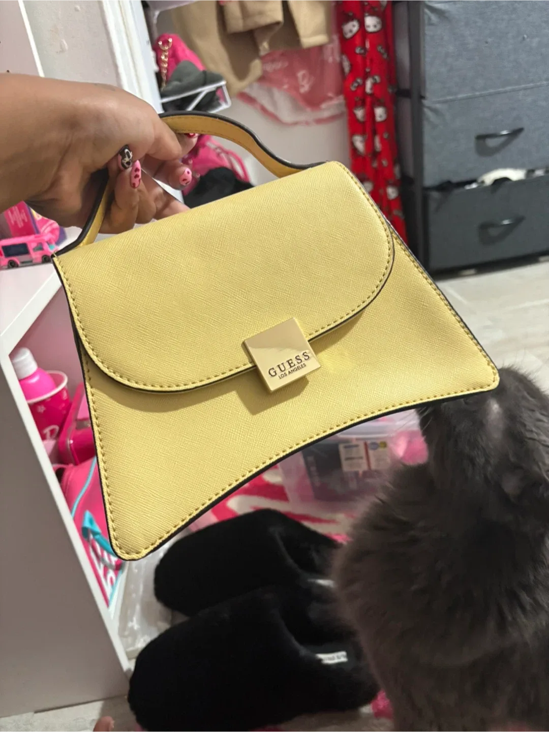 Guess Los Angeles Yellow Handbag image indicator(3)