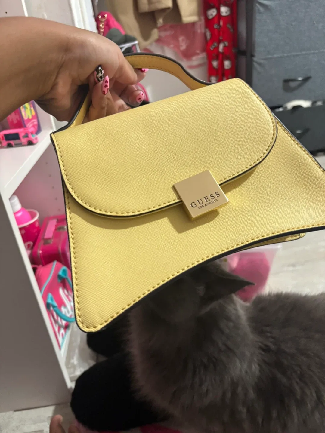 Guess Los Angeles Yellow Handbag thumbnail