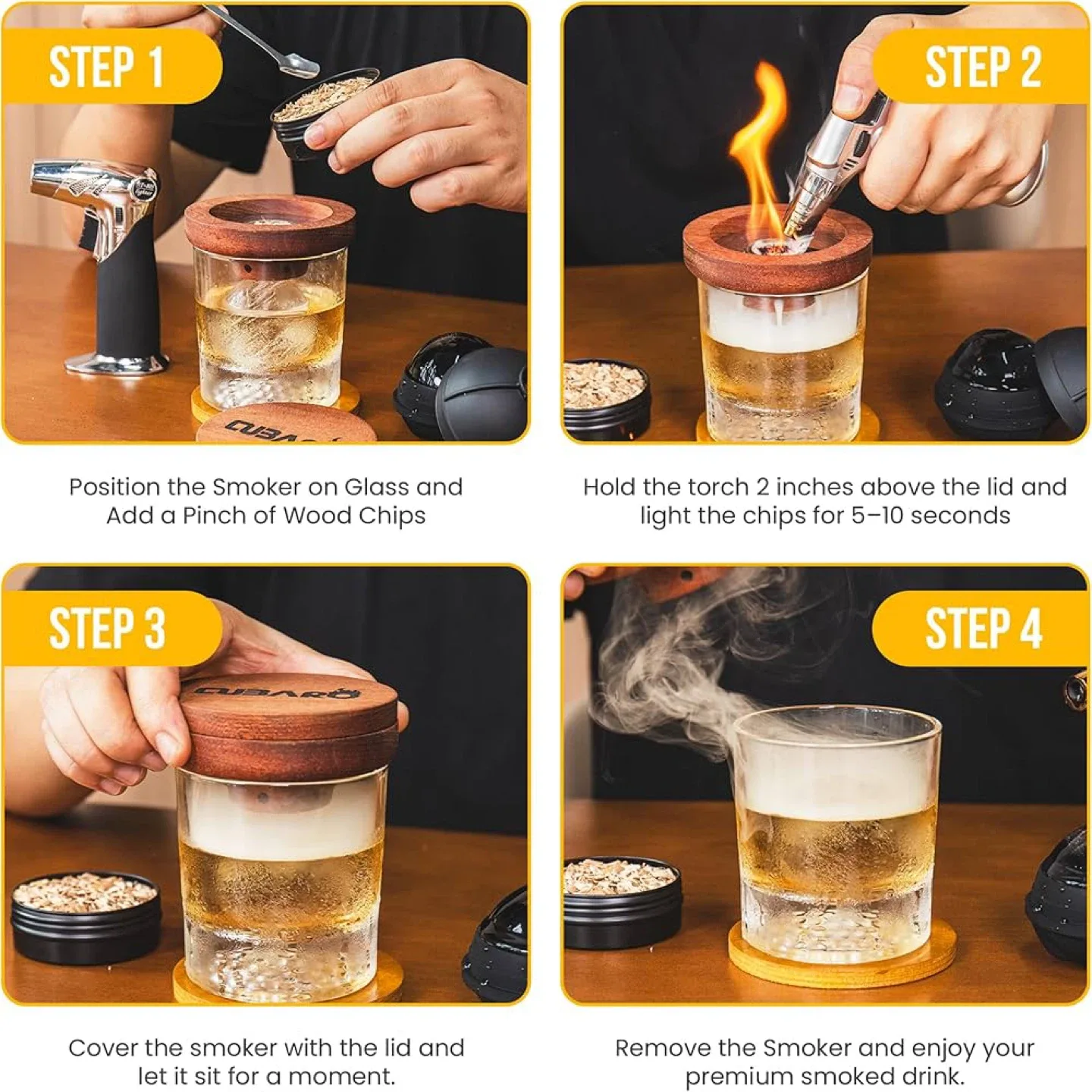 Cubaro Cocktail Smoker Kit image indicator(8)