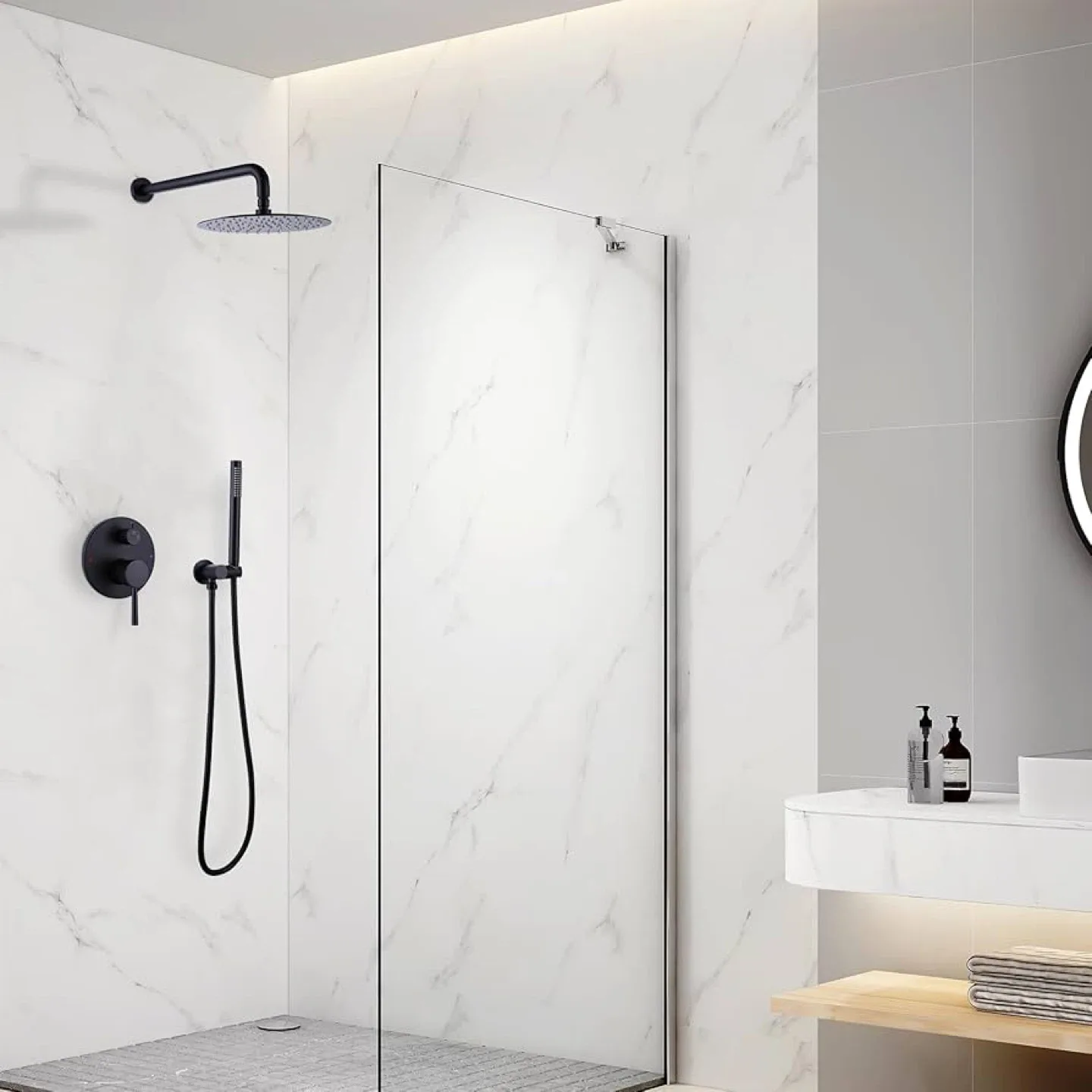 SMALIBUSS Matte Black Shower Faucet Set thumbnail