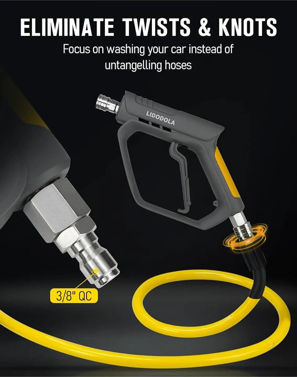 LidoDola 5000 PSI Pressure Washer Gun with Swivel image indicator(7)