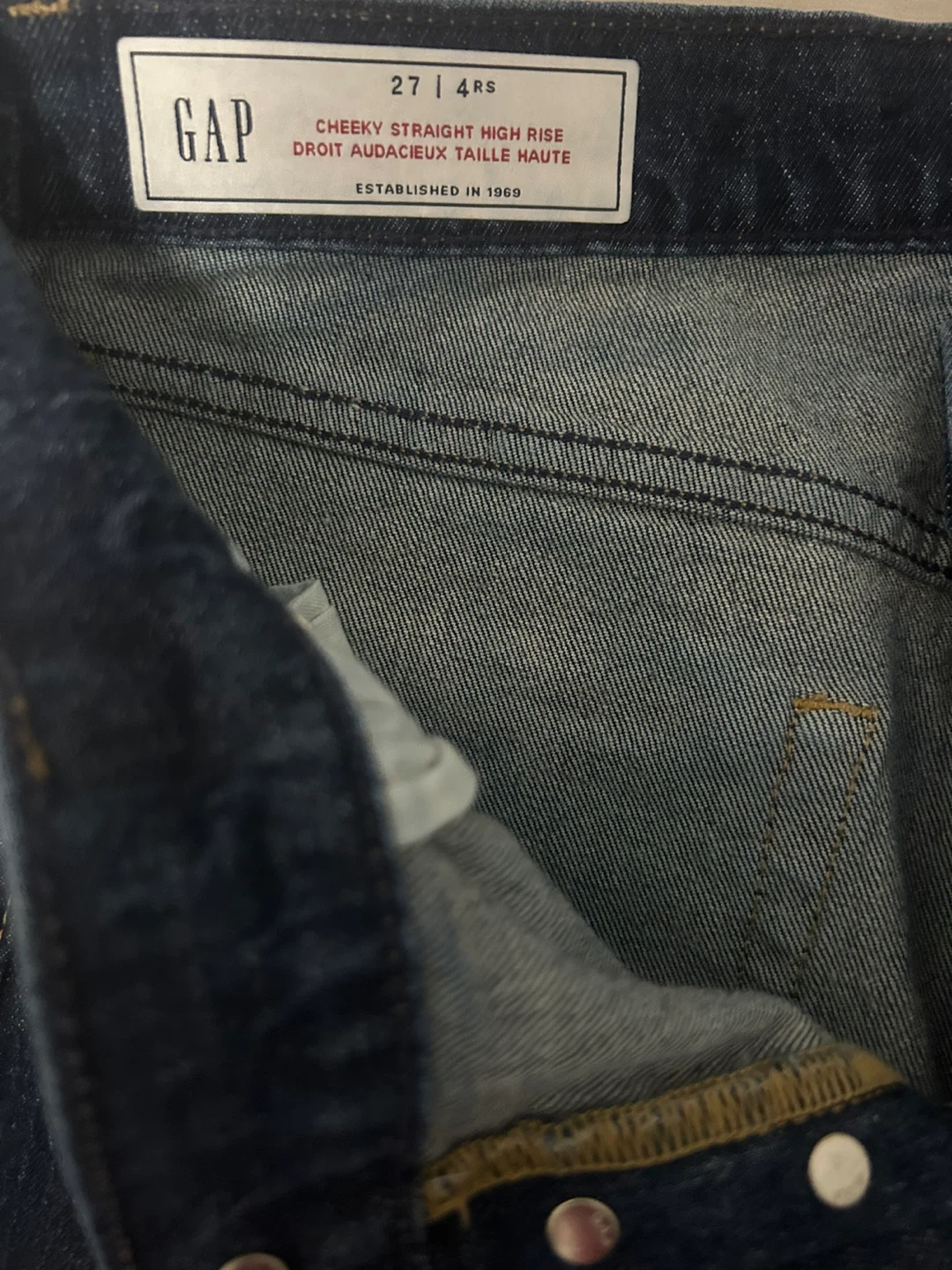 GAP Cheeky Straight High Rise Jeans - Size 27 - photo 3