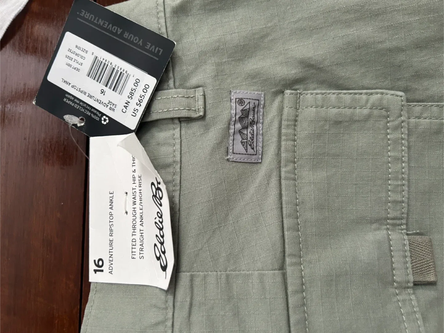 Eddie Bauer Adventure Ripstop Ankle Pants - Size 16 thumbnail