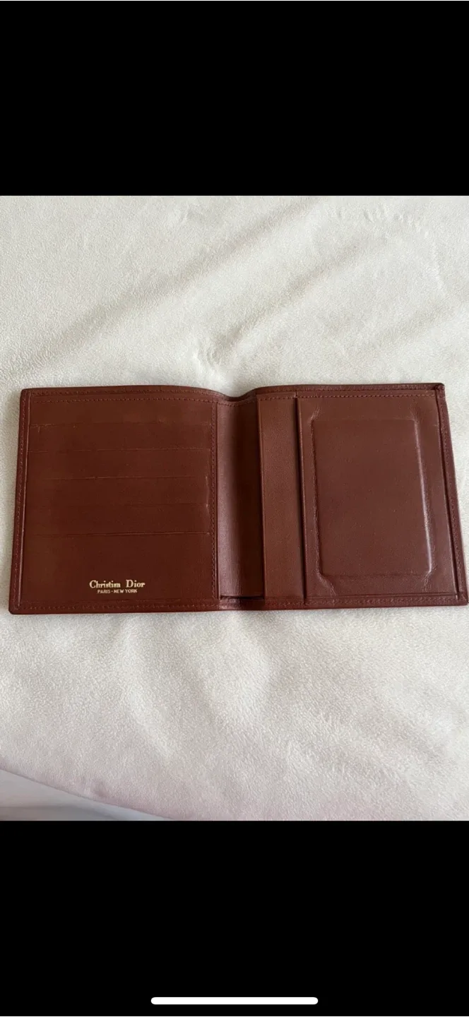 Christian Dior Mens Brown Leather Wallet thumbnail