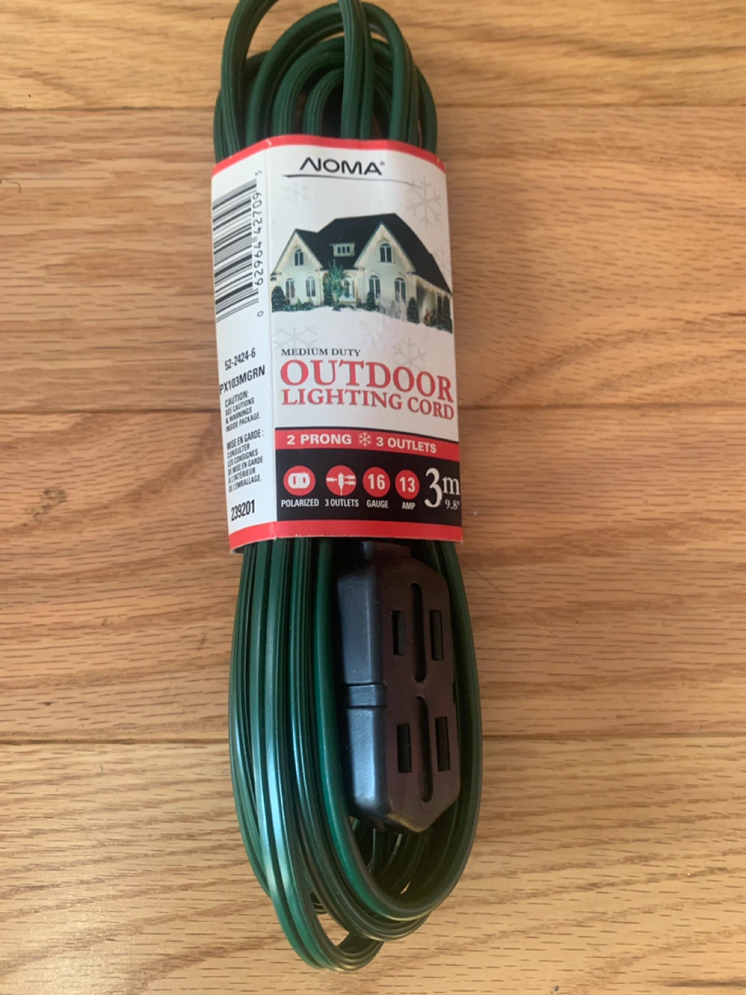 NOMA 3m Outdoor Lighting Cord - Medium Duty