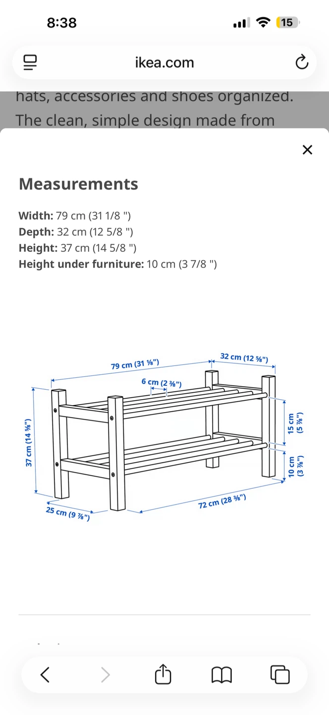 IKEA TJUSIG Shoe Rack - White - photo 2