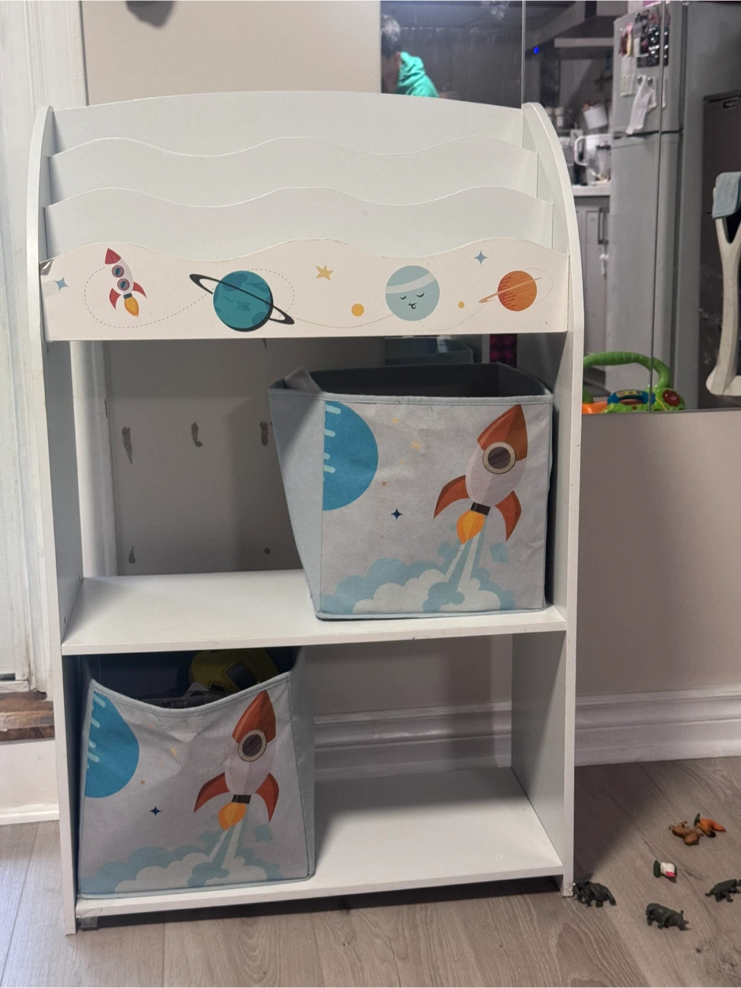 Kids' White Rocket Bookcase