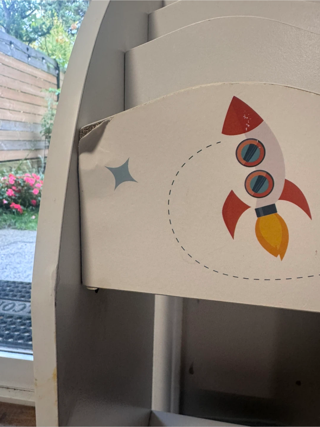 Kids' White Rocket Bookcase - photo 2