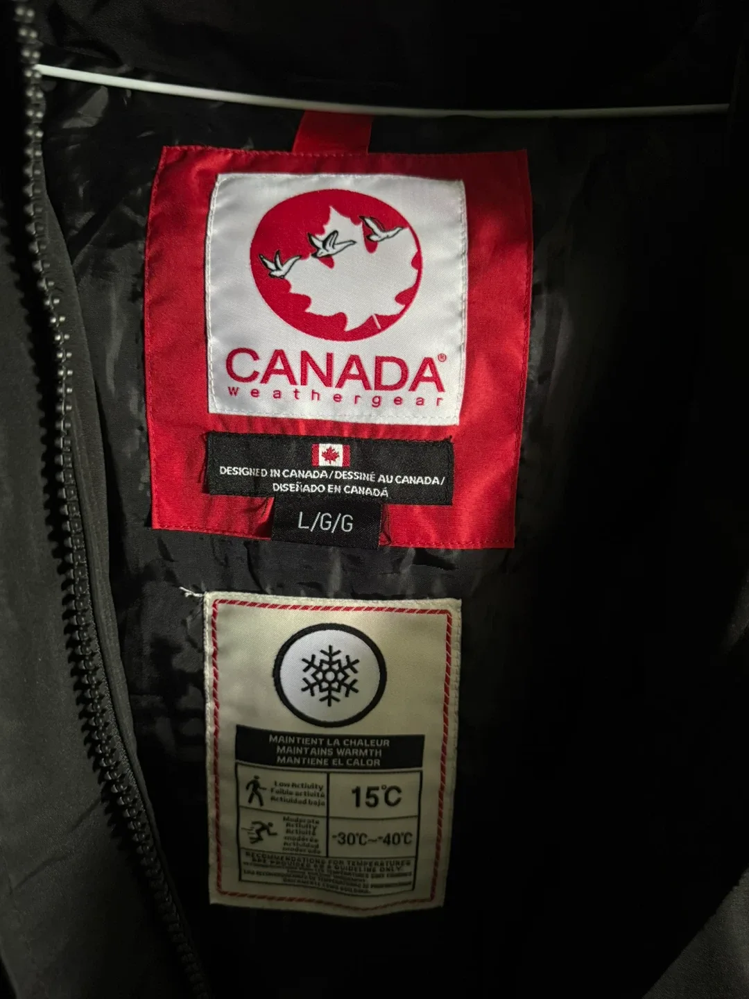 Canada Weathergear Black Puffer Coat - Size L image indicator(2)