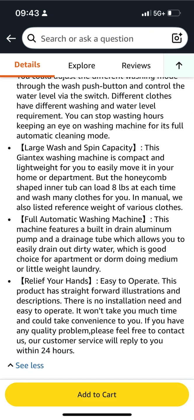 Giantex Portable Washing Machine - photo 2