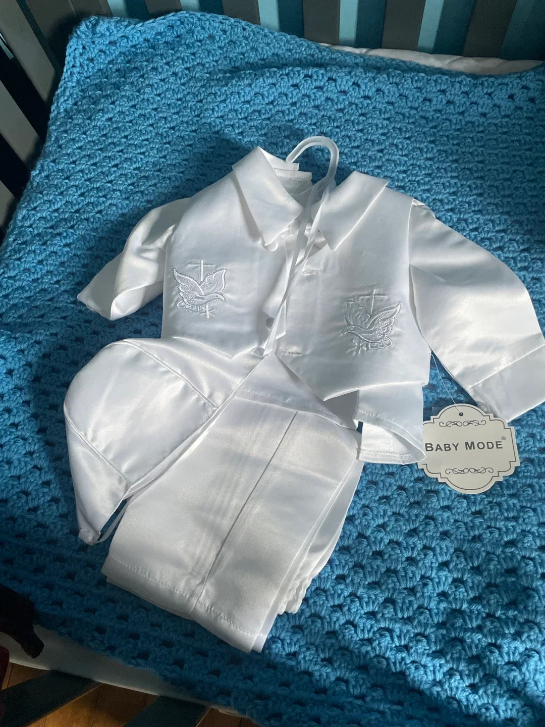 Baby Mode White Christening Outfit thumbnail