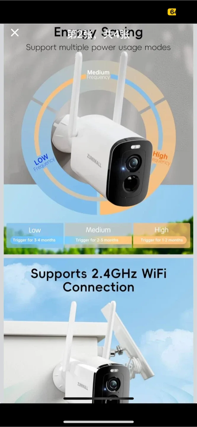 Zumimall Wireless Outdoor Security Camera image indicator(2)
