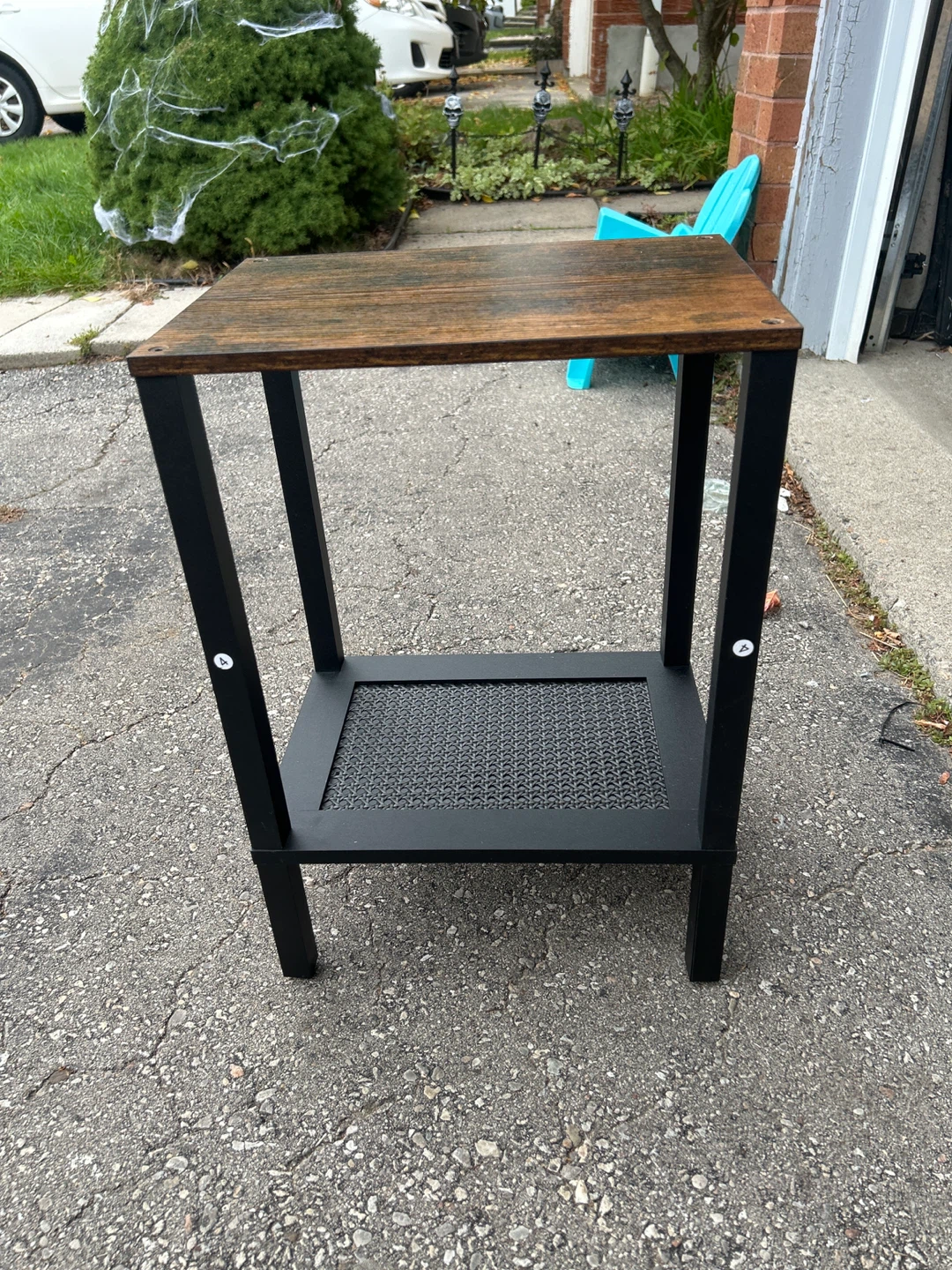 Side Table with Metal Frame