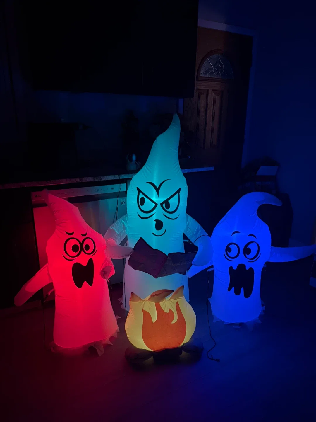 Halloween Inflatable Ghosts with Campfire check more pictures