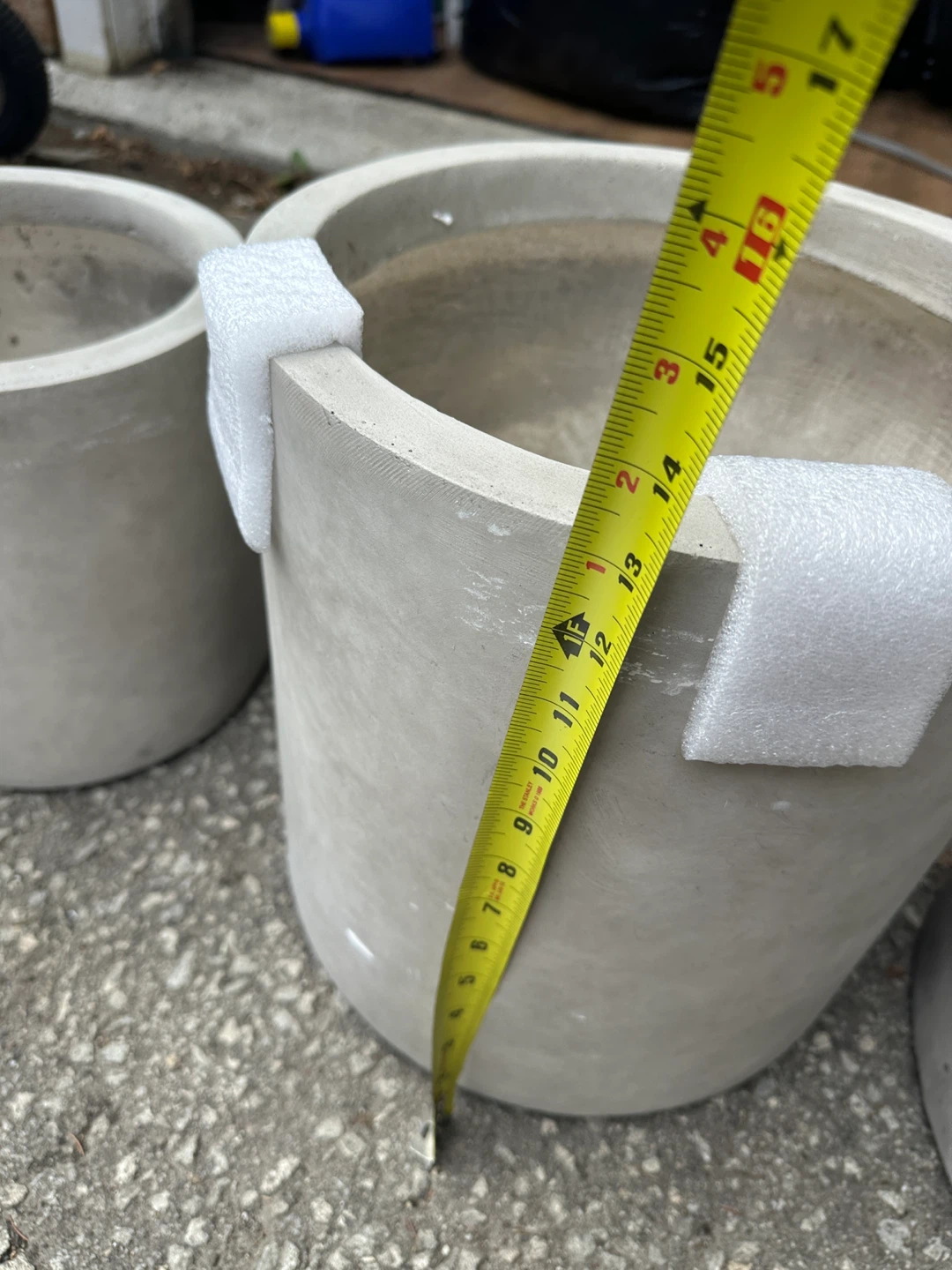 Concrete Planters - 17" Height, 15" Diameter - photo 3