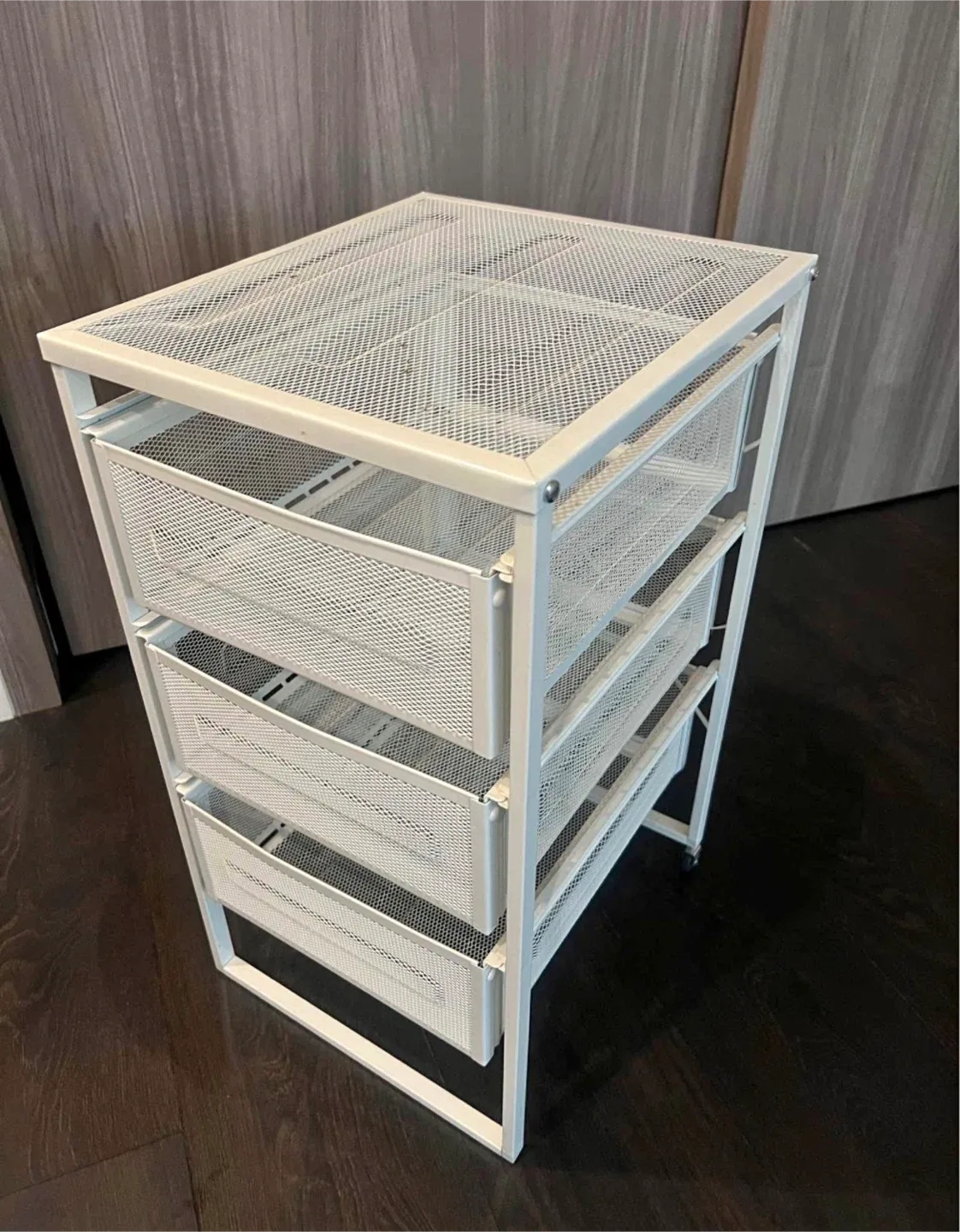 IKEA White Metal Storage Cart thumbnail