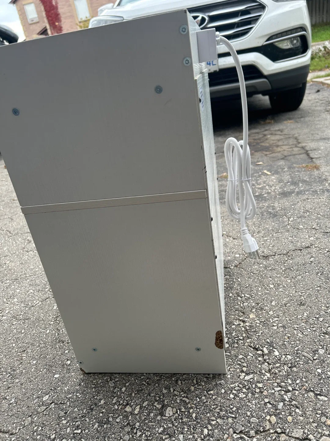 White Nightstand with Drawer & USB Port image indicator(2)