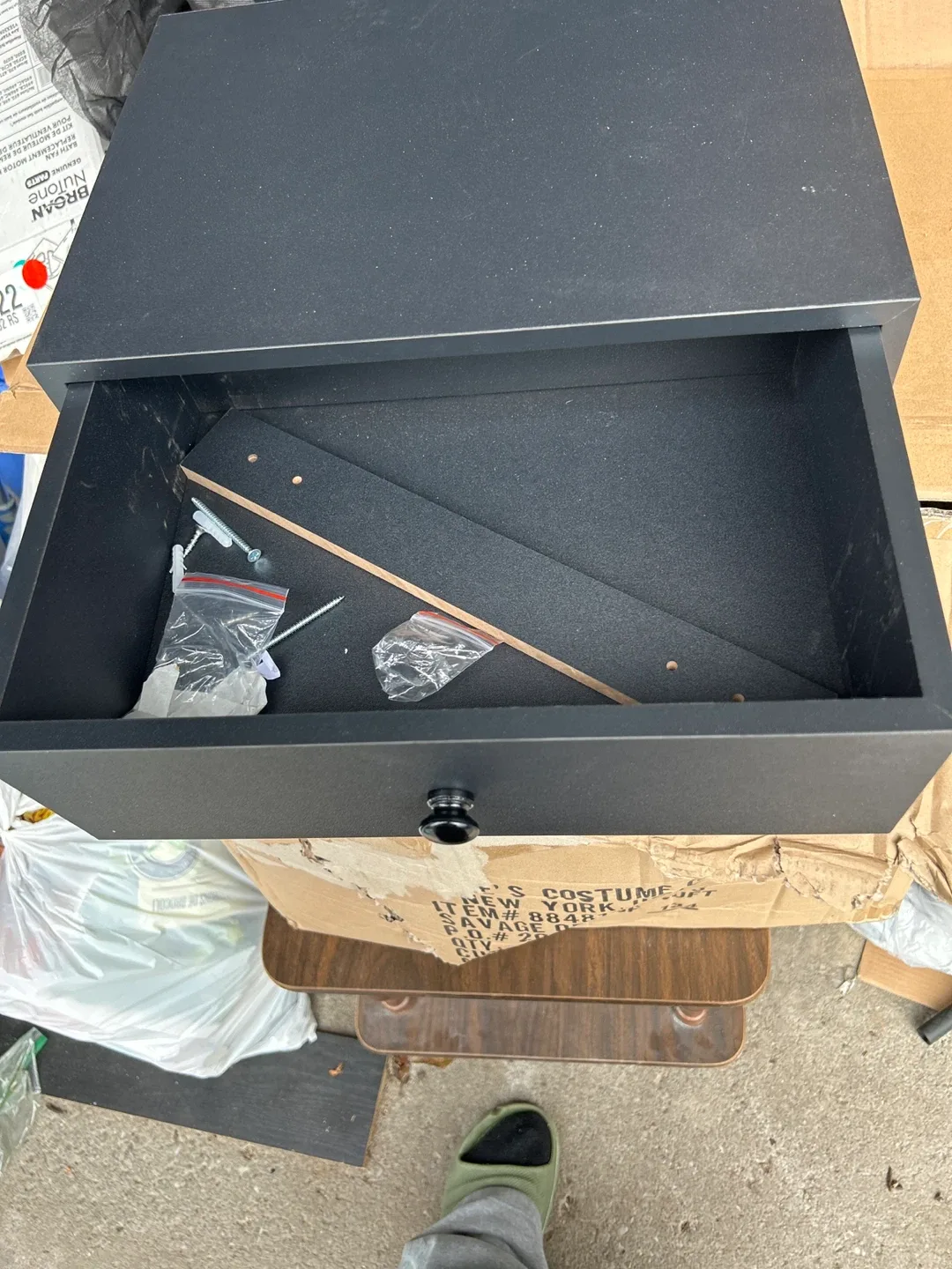 Black Drawer Unit floating side table image indicator(2)